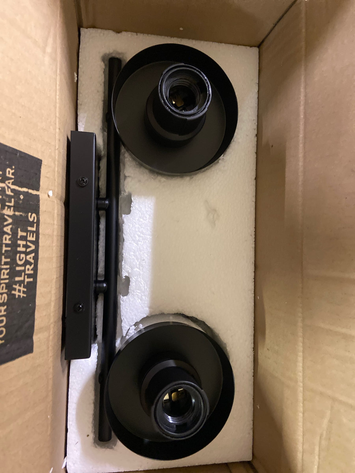 Elegant Lighting LD7319W14BLK Taryin 2 Light 14" Wide Vanity Light - Black / Clear