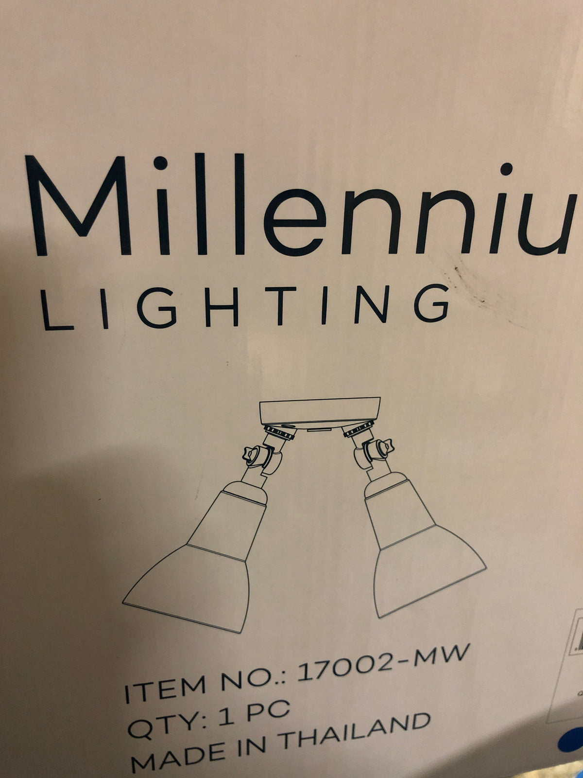 Millennium lighting 17002-MW 3000 Lumen Low Voltage Matte White Hardwired Outdoor Security Flood Light with Adjustable Lamp Head (1-Pack)