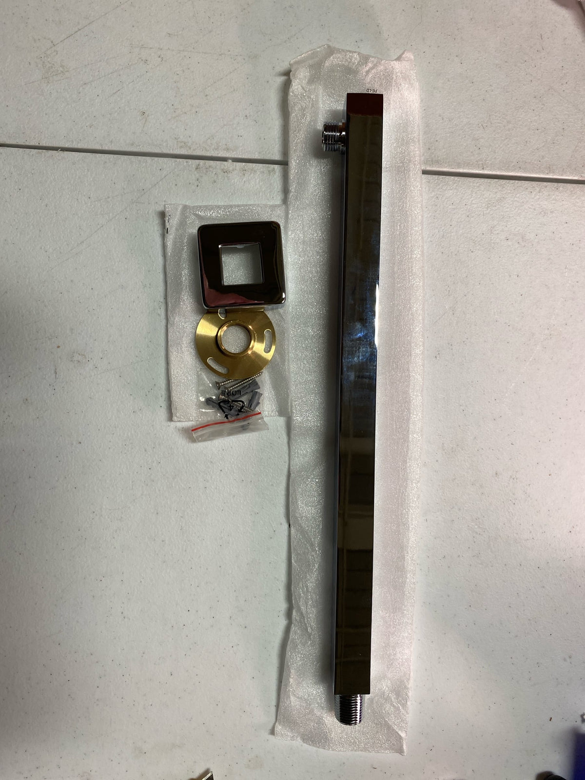 Fortis 94745S2PC Abruzzo 15-3/4" Wall Mounted Shower Arm with Flange - Polished Chrome