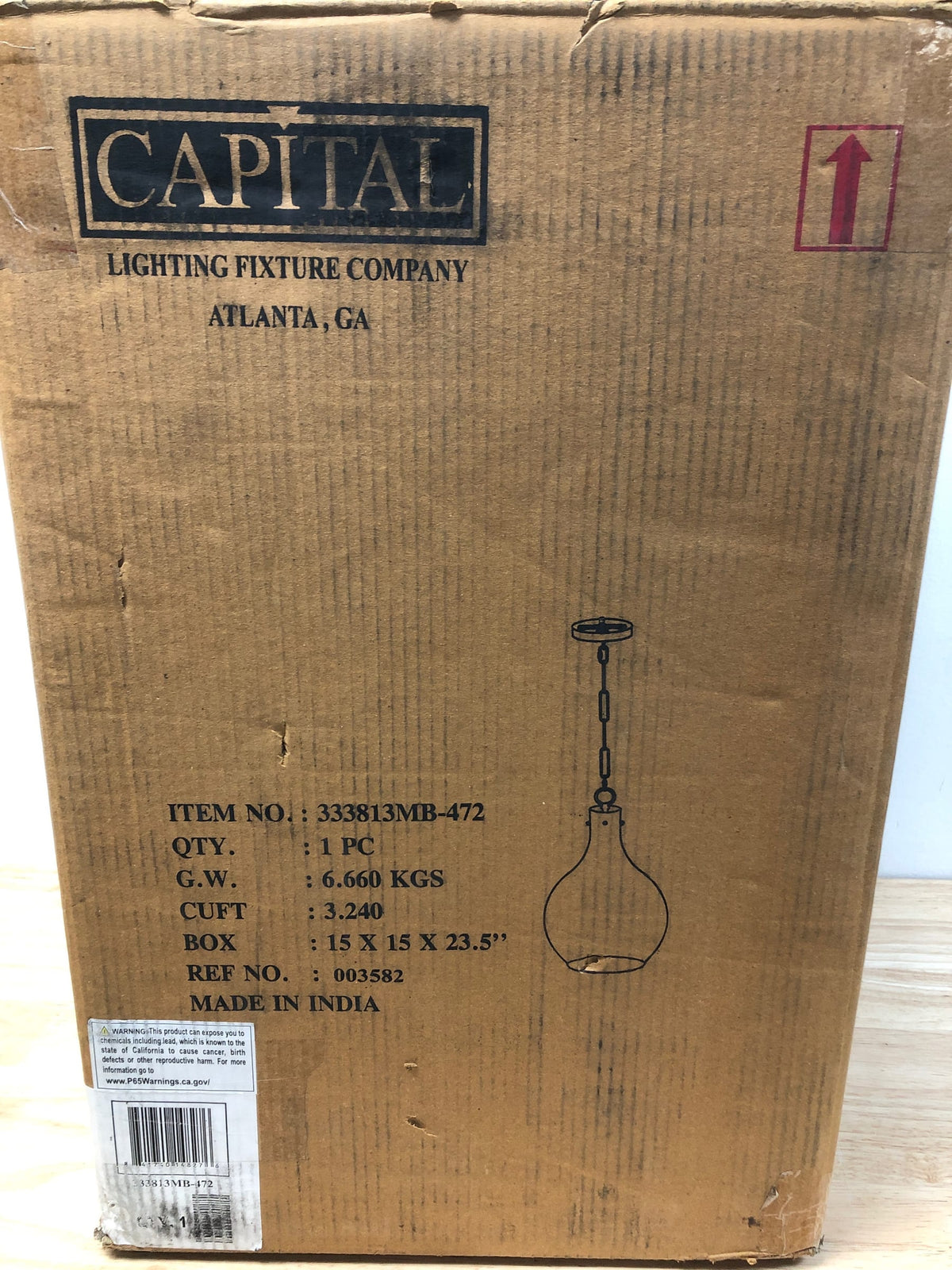 Capital Lighting 333813MB-472 Single Light 21-1/2" Tall Pendant - Matte Black