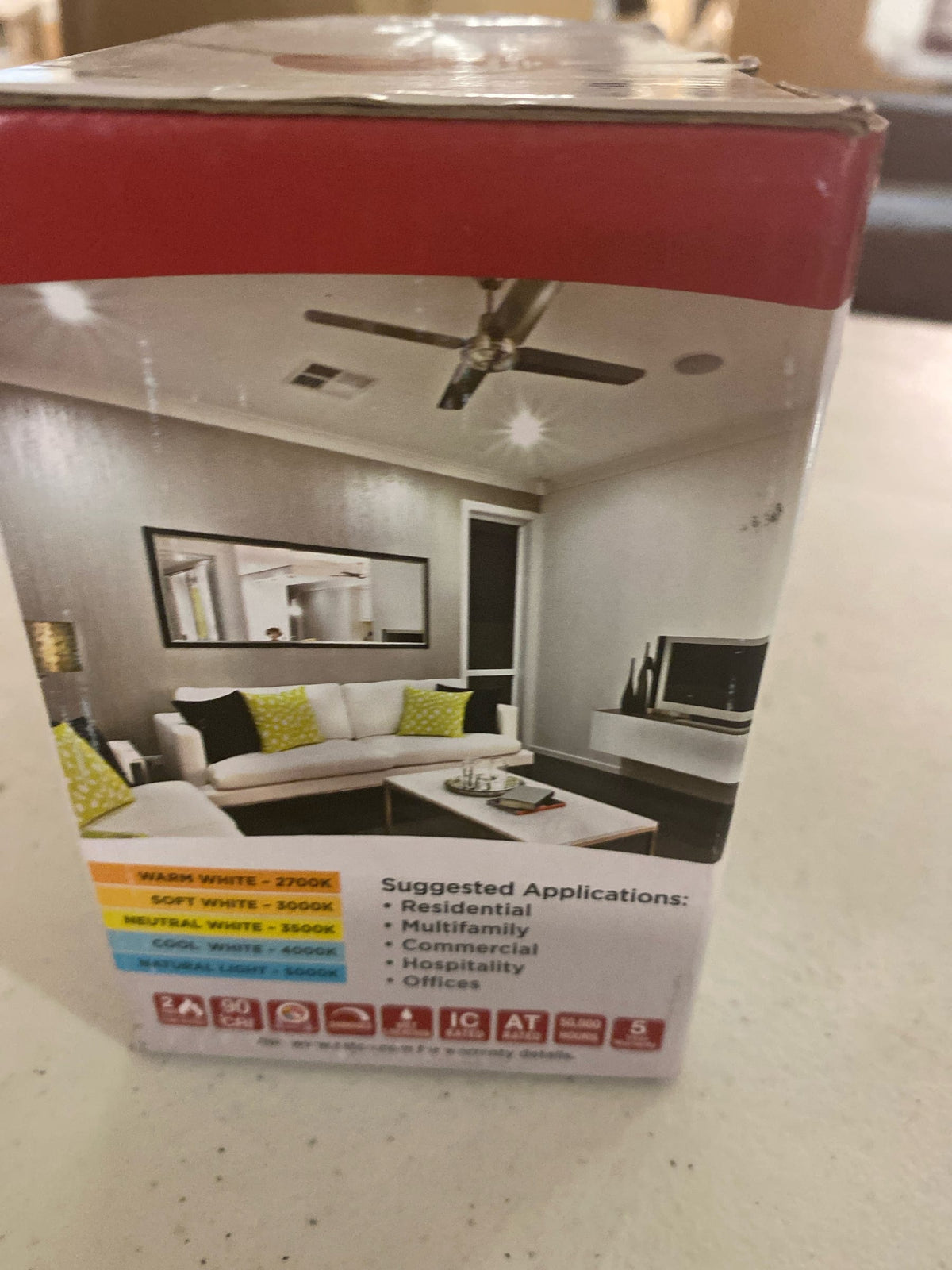 Satco S11880 4 in. Adjutsable CCT Canless New Construction IC Rated Dimmable Indoor Fire Rated Integrated LED Recessed Light