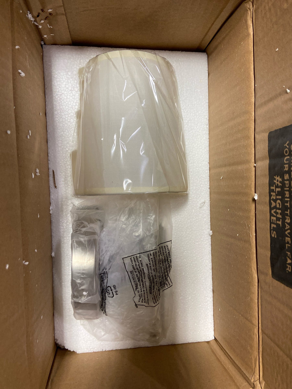 Elegant Lighting LD6004W6BR Brass Mel 15" Wall Sconce with Linen Shade