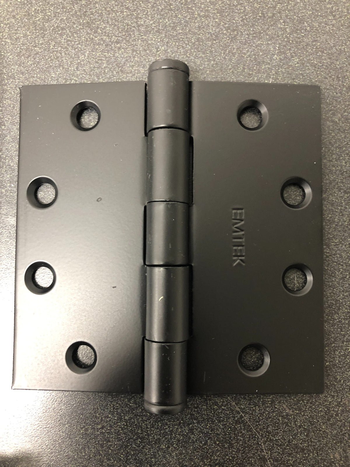 Emtek 92015FB 4.5" x 4.5" Square Corner Plain Bearing Mortise Hinge - Pair - Flat Black