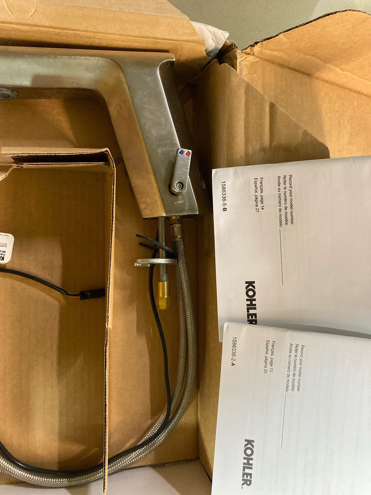 Kohler K-13468-VS Touchless Single Hole Bathroom Faucet - Without Drain Assembly or Handles - Vibrant Stainless