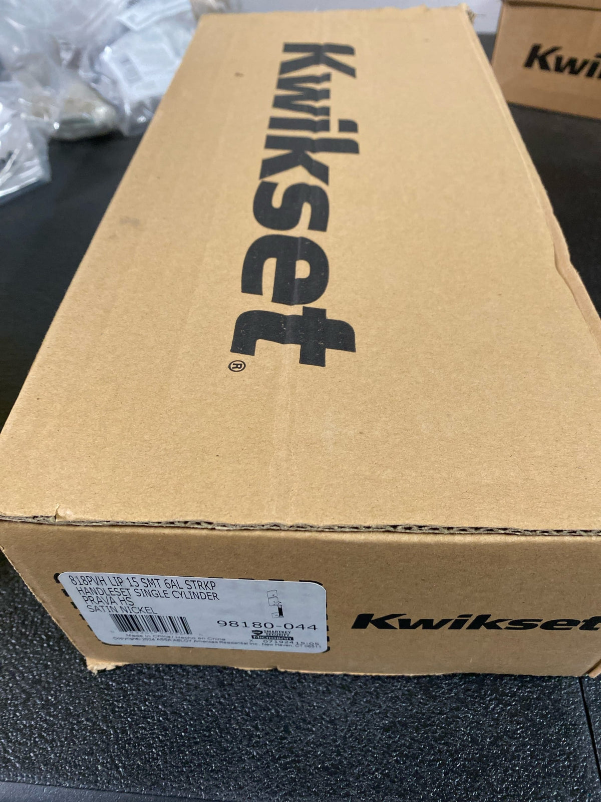 Kwikset 818PVHLIP-S.STRKP Prava Sectional Single Cylinder Keyed Entry Exterior Pack Handleset with SmartKey - Satin Nickel