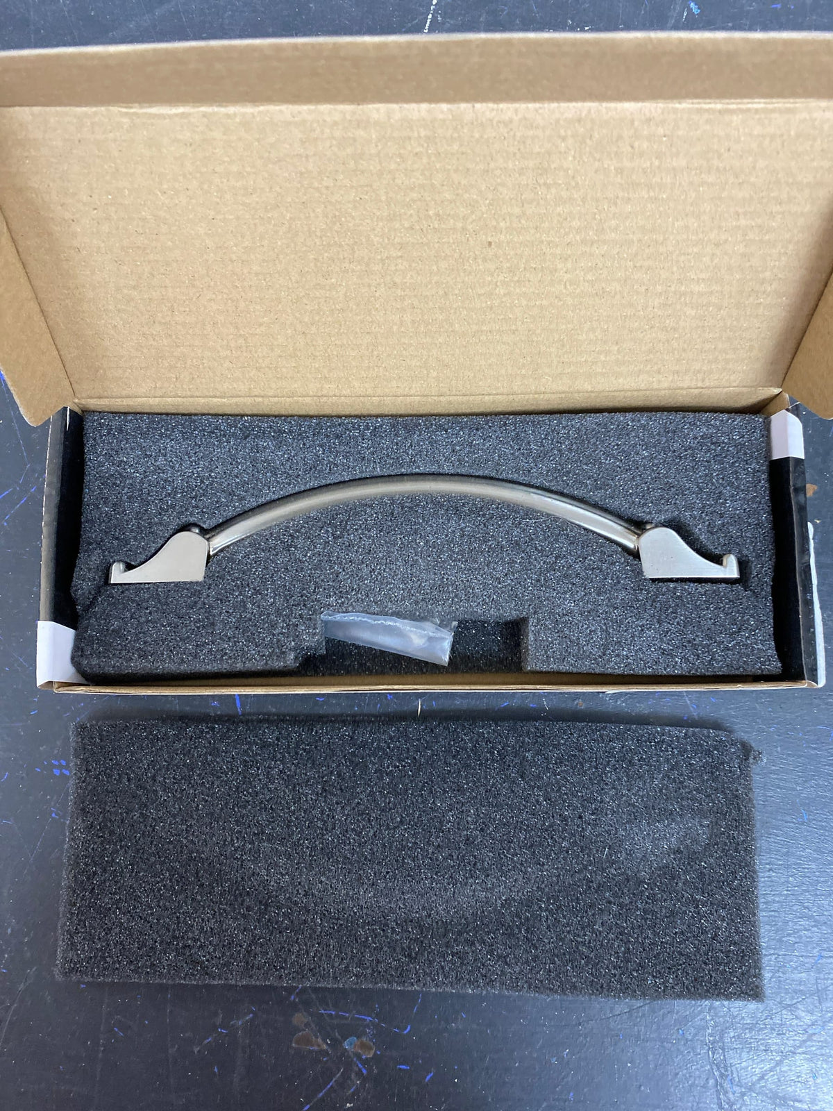 Alno A1476-6-SN Fiore 6" Center to Center French Country Solid Brass Arch Bow Cabinet Handle / Drawer Pull - Satin Nickel