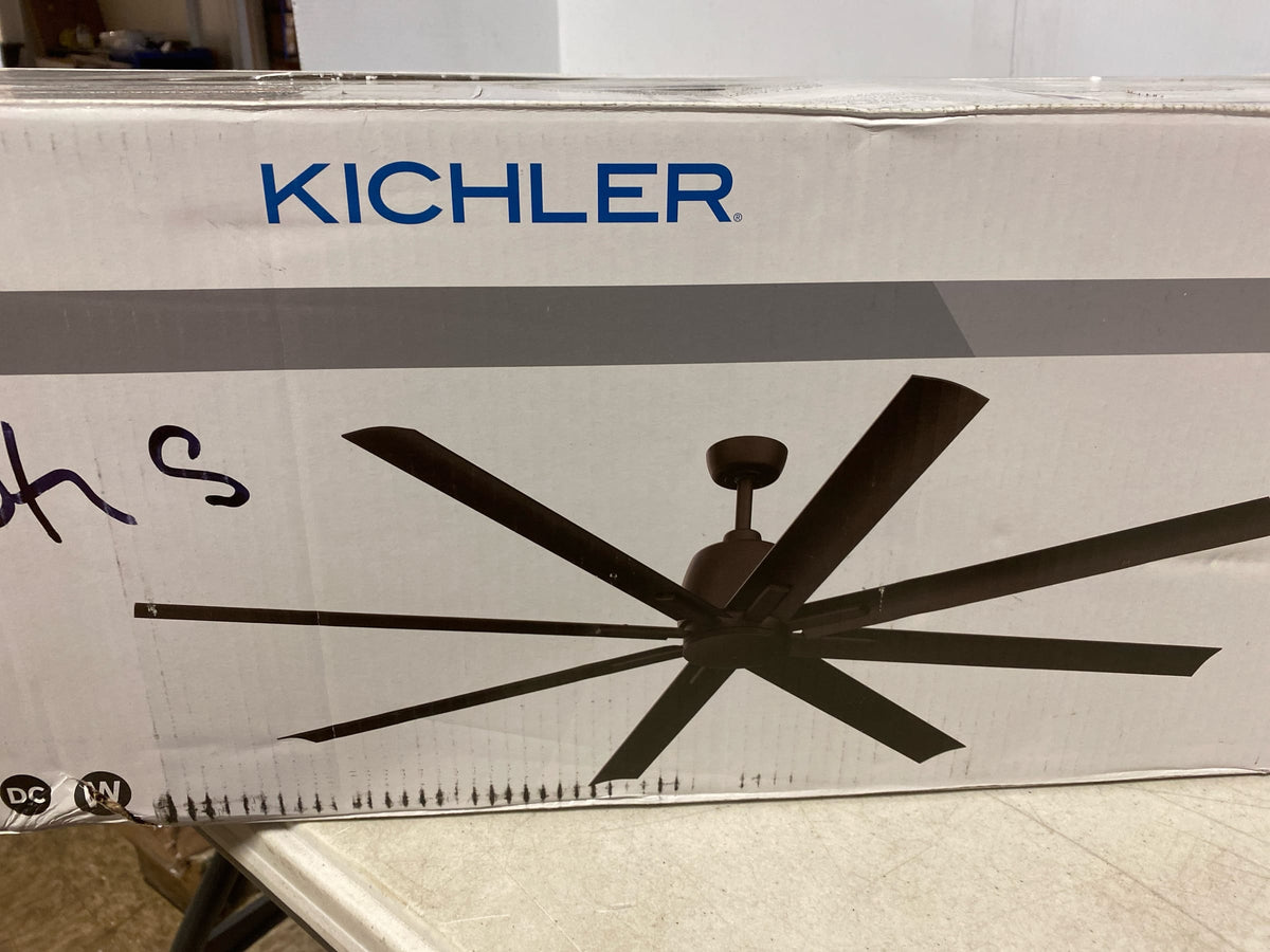 310275SBK-Kichler Lighting-Breda - 8 Blade Ceiling Fan In Modern Style-16.4 Inches Tall and 75 Inches Wide-Satin Black Finish-Satin Black Blade Color