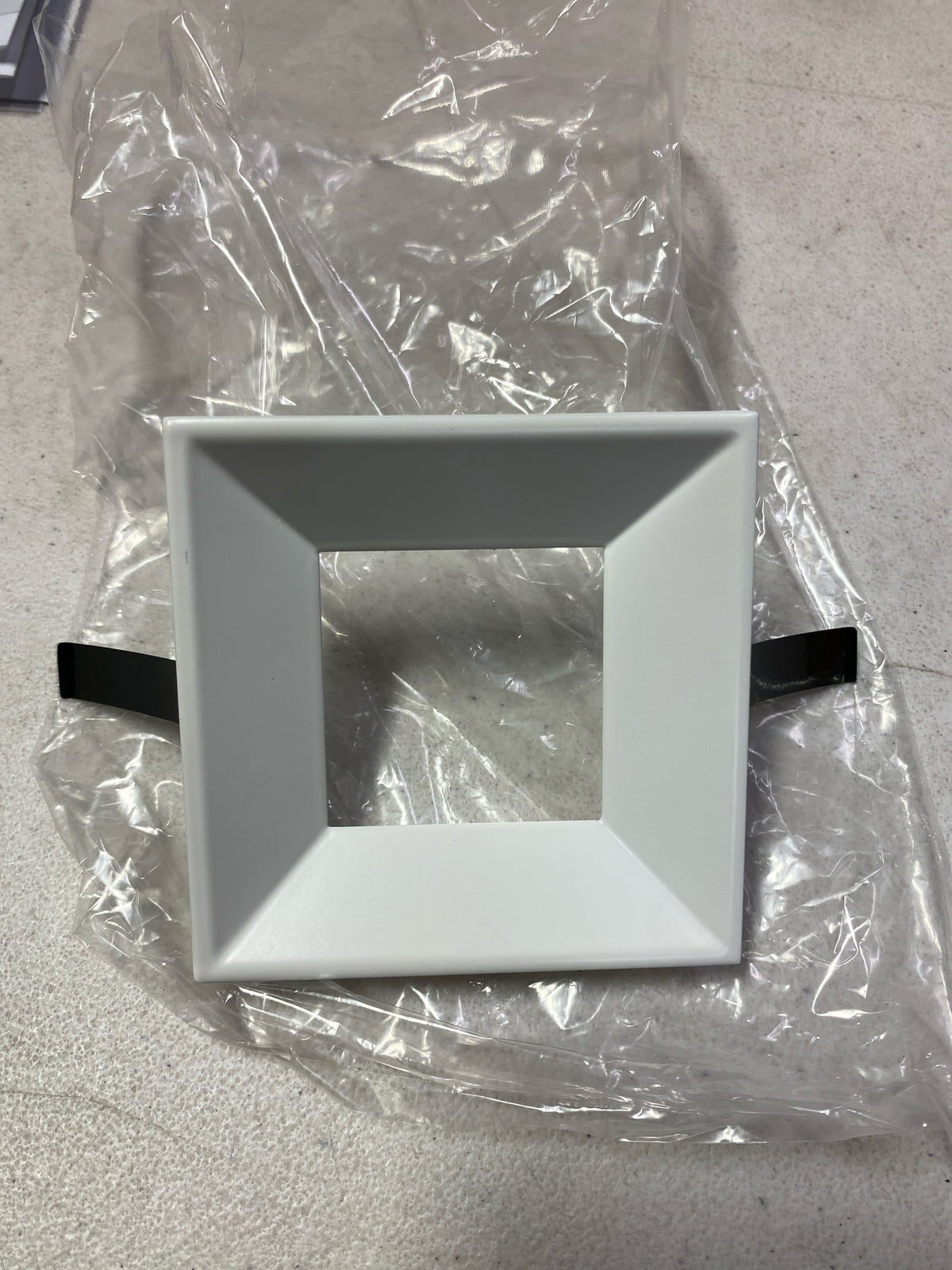 Visual Comfort EN3SLB-OW Entra 3" Square Flangeless Bevel Recessed Trim - White