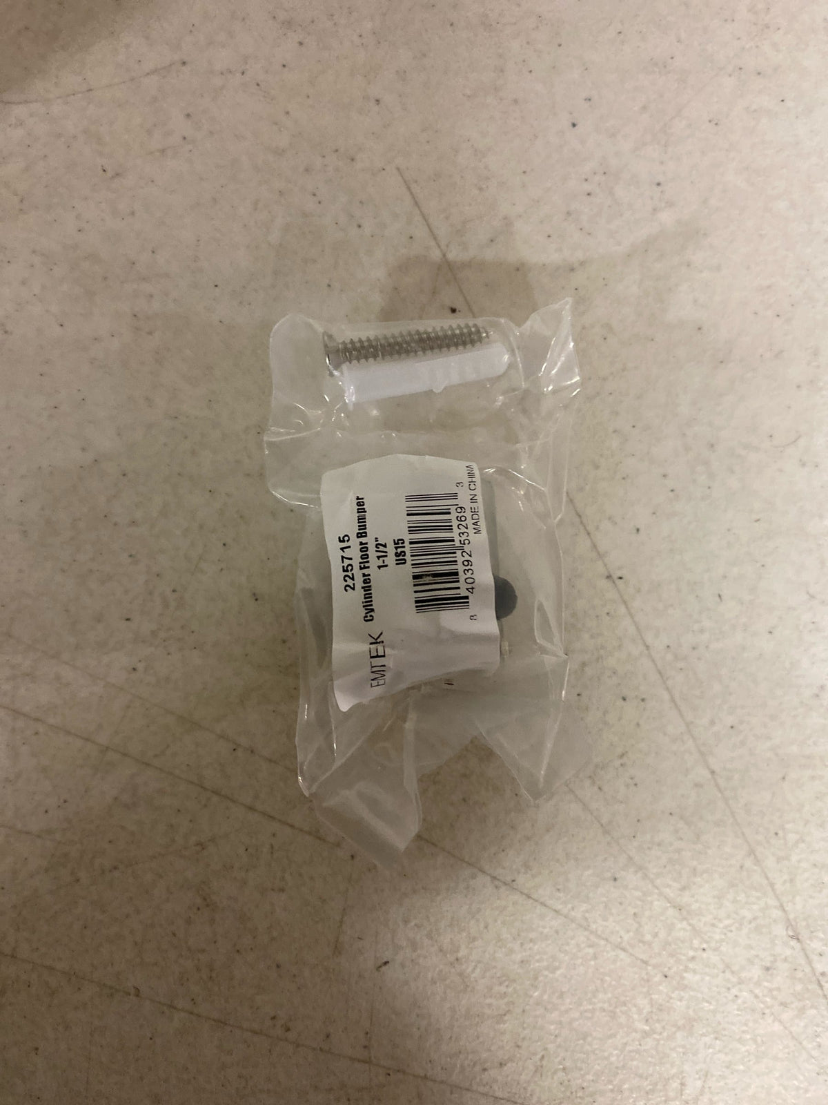Emtek 2257US15 1-1/2" Cylindrical Floor Bumper from the Door Accessories Collection - Satin Nickel