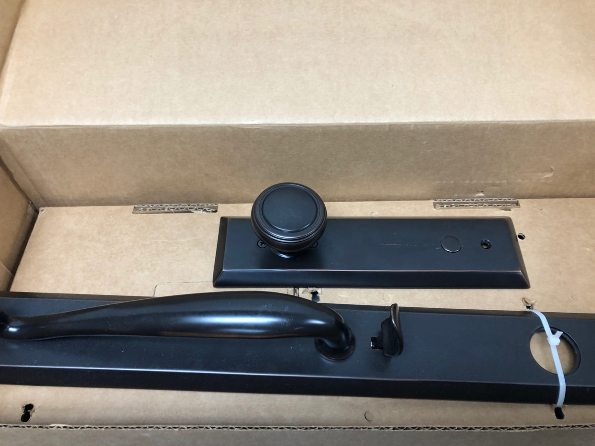 Emtek 4405US10B Jefferson Series Dummy Handleset From the American Classic Collection - Oil Rubbed Bronze