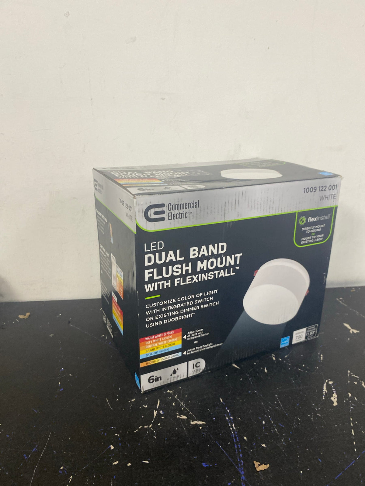 Commercial electric 92064 Flexinstall Dual Band 6 in. White Integrated LED Ceiling Light with 5CCT Plus DuoBright