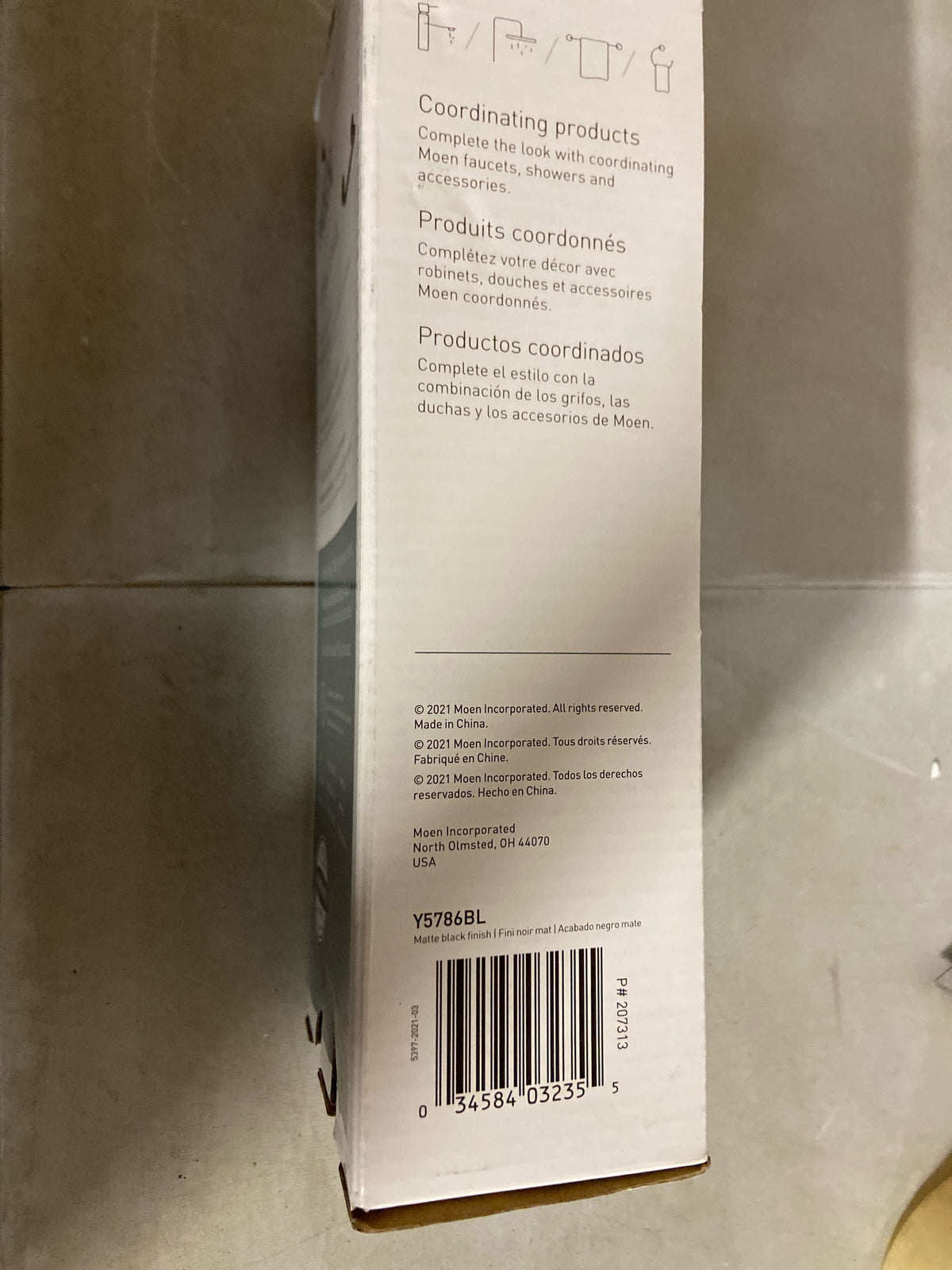 Moen Y5786BL Arlys Hand Towel Bar - Matte Black
