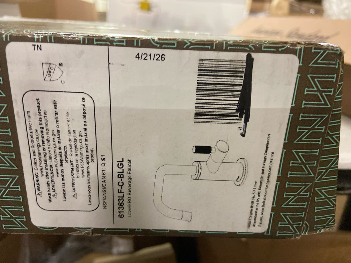 Brizo 61363LF-C-BLGL Litze Beverage Faucet with Angled Spout and Knurled Handle