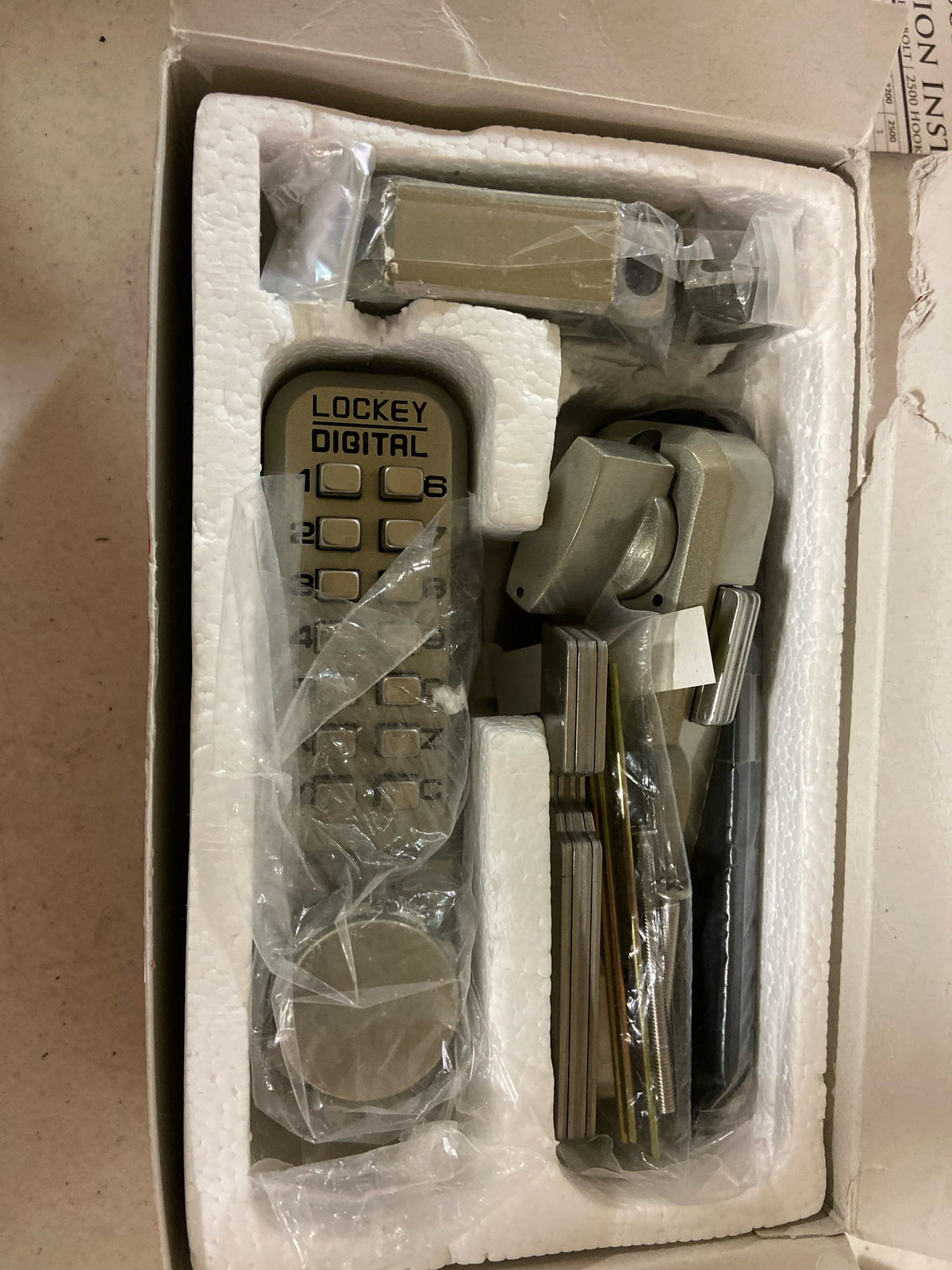 Lockey USA 2200SN Surface Mount Lock, Satin Nickel, Keypad, Retractable, Keyless