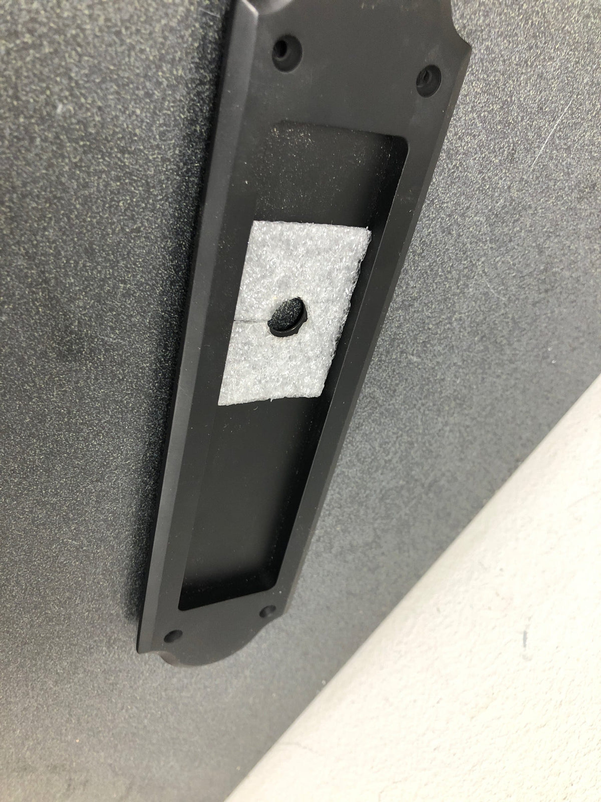 Baldwin PD007190KT Palo Alto Style Pocket Door Interior Privacy Trim from the Estate Collection - Satin Black