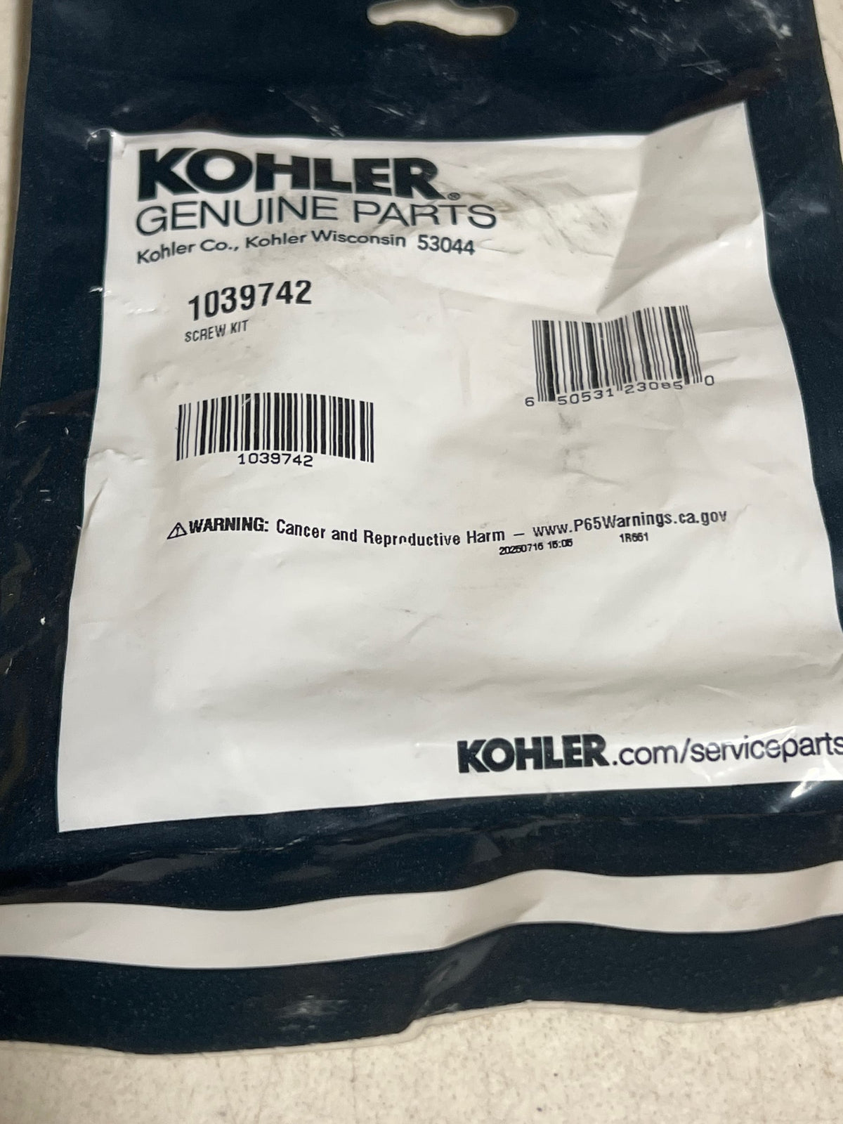 Kohler 1039742 Manufacturer Replacement Part - N/A