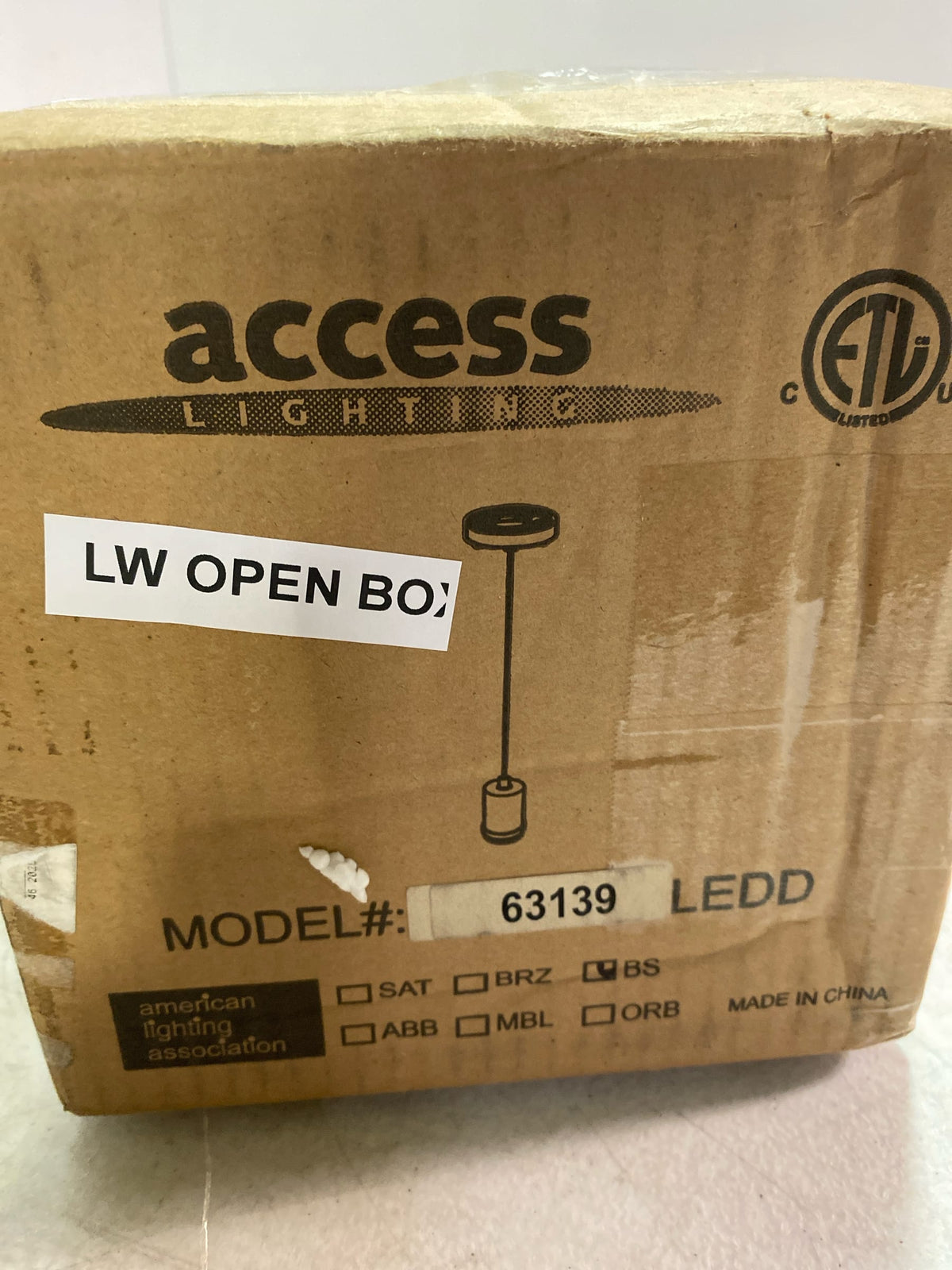 Access Lighting 63139LEDD-BS Port Nine Stark 3" Wide LED Mini Pendant - Brushed Steel / Clear Frosted