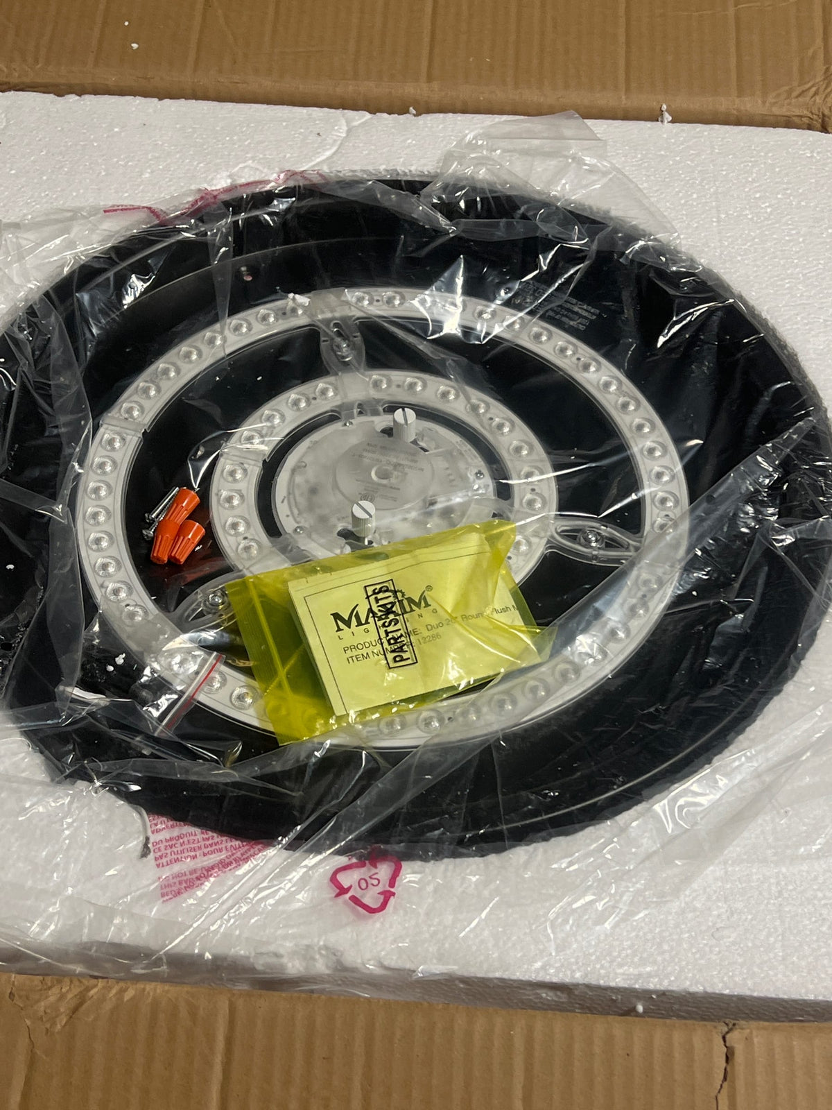 Maxim 12286CLSWBK Duo 20" Wide LED Flush Mount Drum Ceiling Fixture - Black