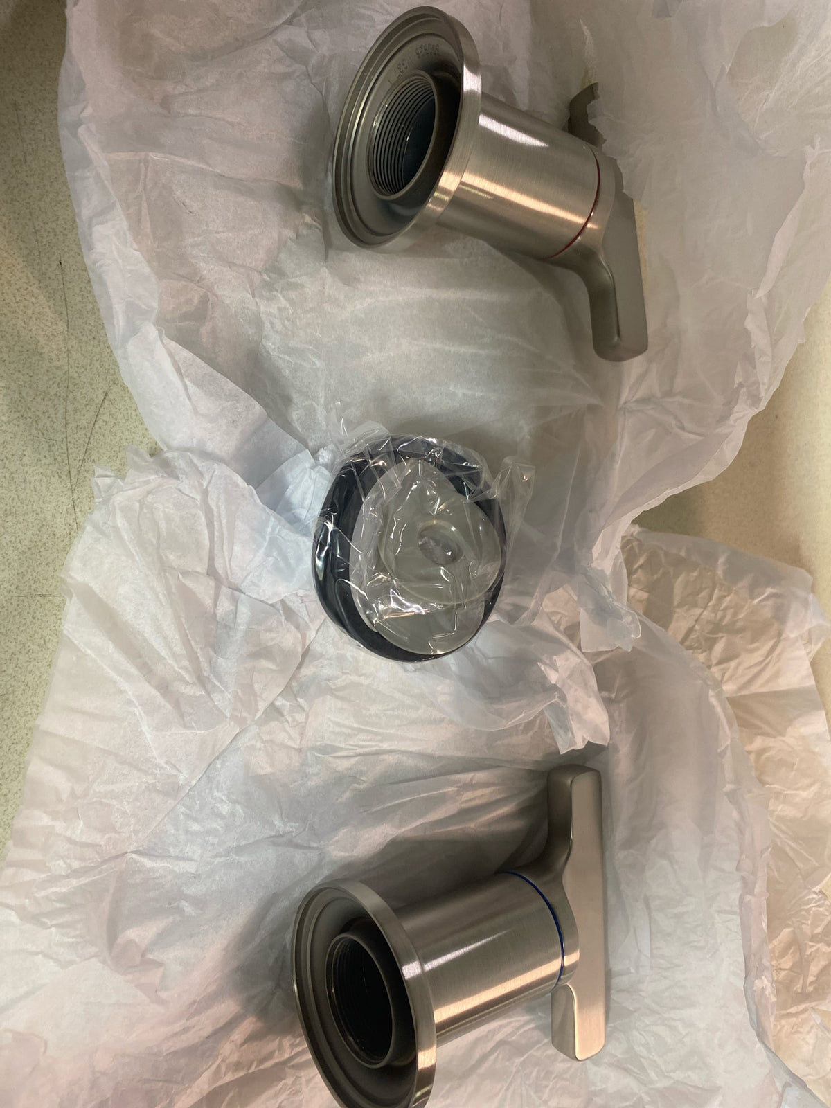 Delta H590SS-PR Tetra Roman Tub Handles - T-Lever - Lumicoat Stainless