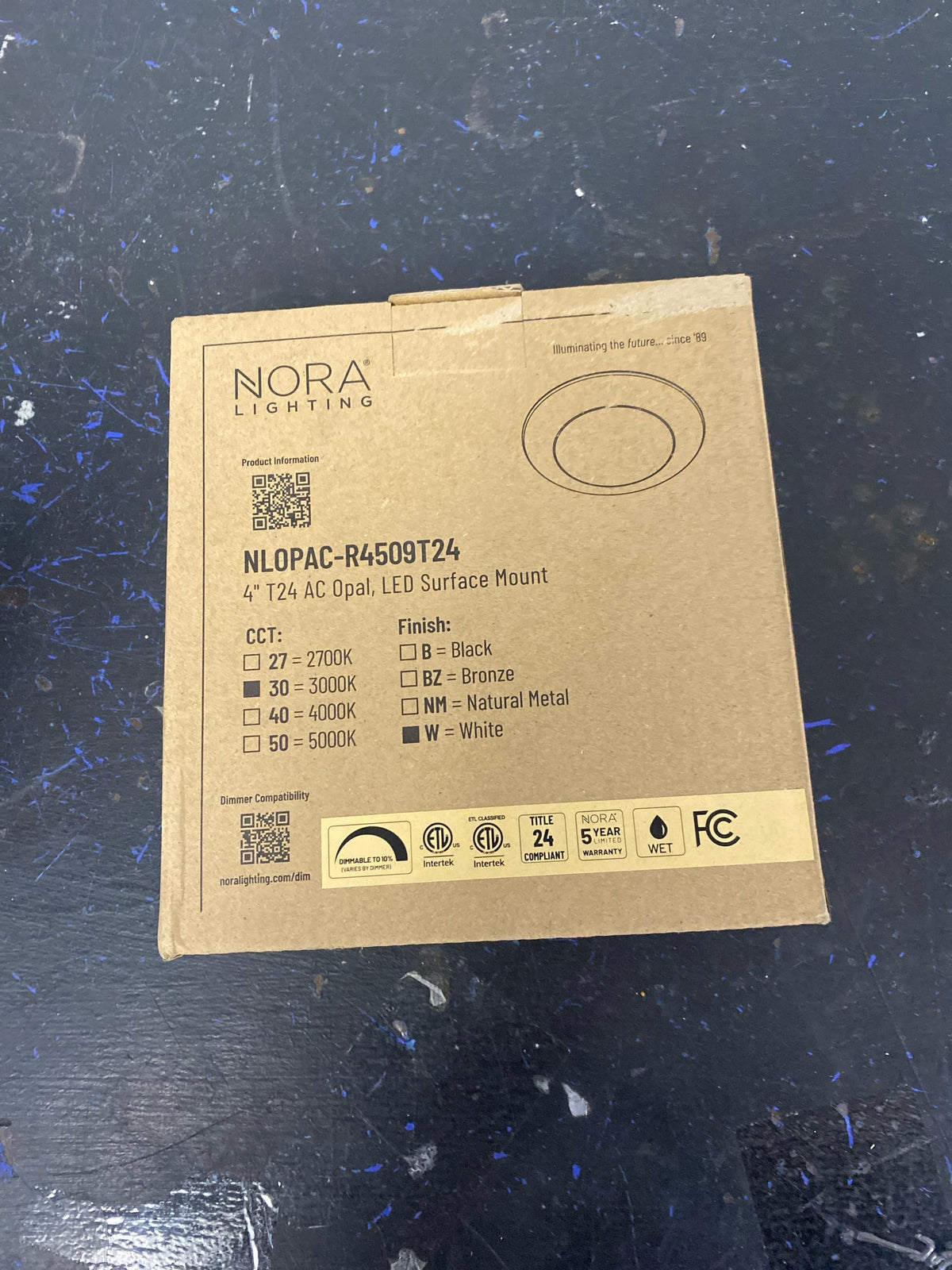 Nora Lighting NLOPAC-R4509T2430W Opal 6" Wide LED Flush Mount Bowl Ceiling Fixture - 3000K - White