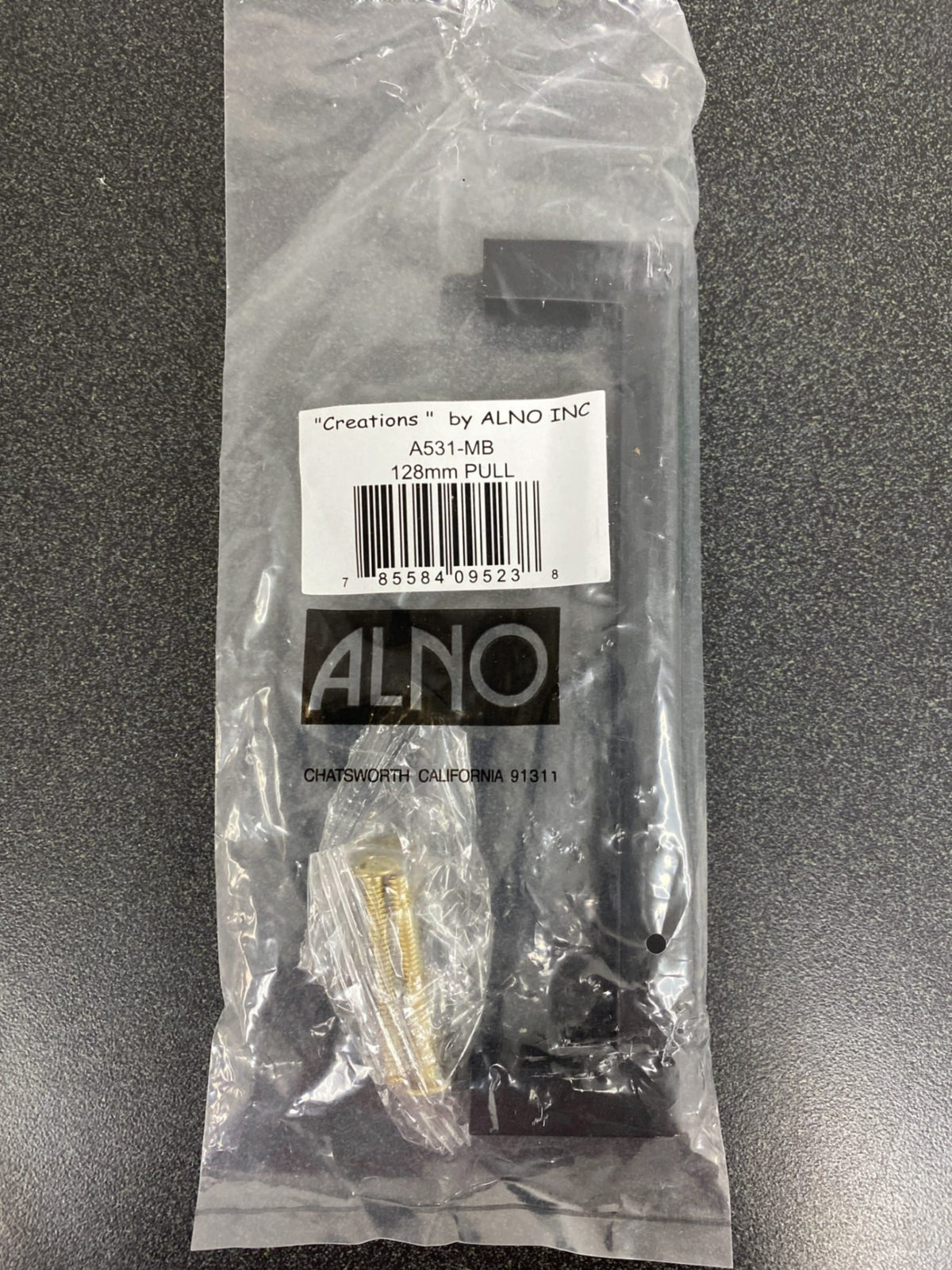 Alno a531 style cents 5-1/16" center to center handle cabinet pull - black