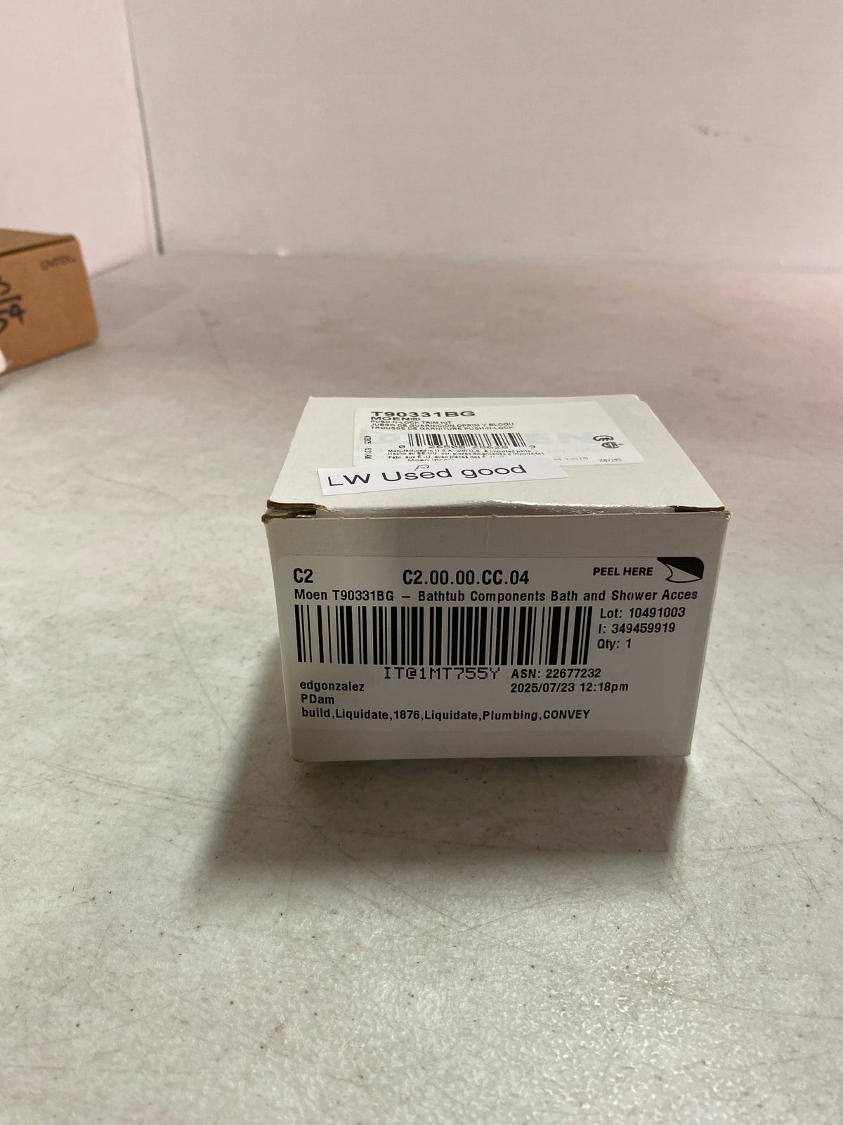 Moen T90331BG 1-1/2" Threaded Tub Drain Kit with Push-N-Lock Drain Assembly - Brushed Gold