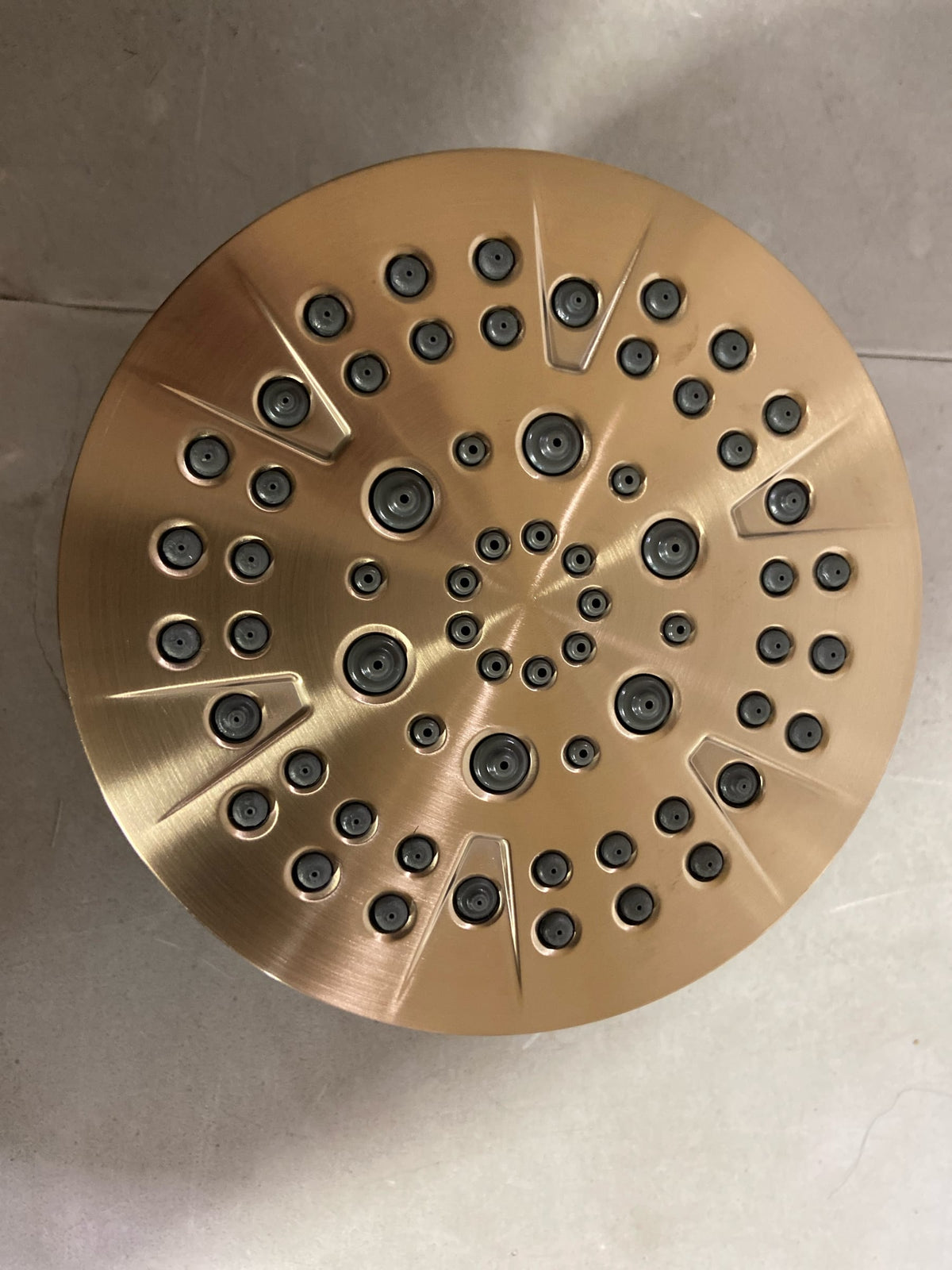 Delta 6-Setting Brushed Gold Shower Head with High Pressure Spray, 6 Inch Round Shower Head, Showerheads, 1.75 GPM Flow Rate, Champagne Bronze 52535-CZ