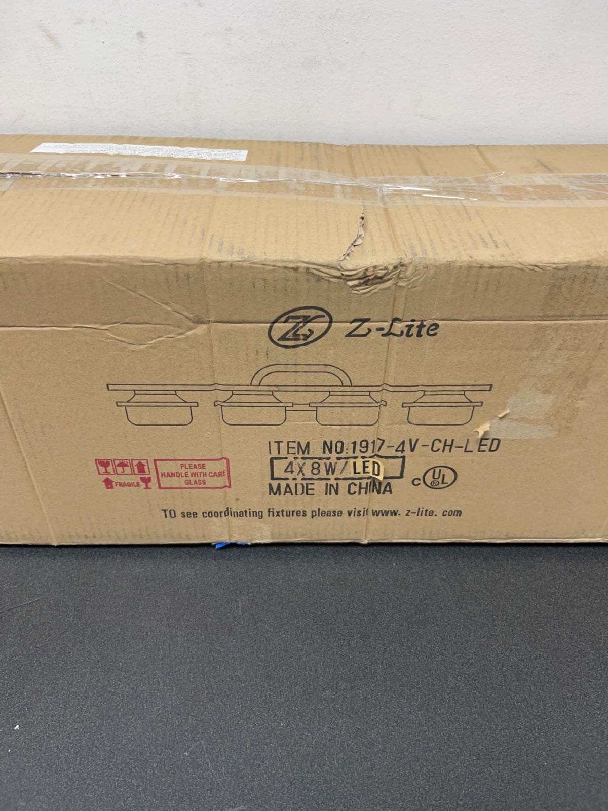 Z-Lite 1917-4V-CH-LED 4 Light Vanity, Chrome