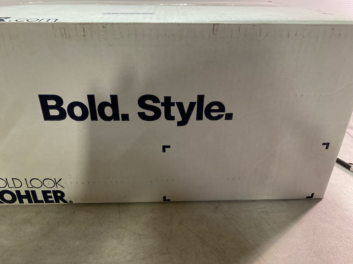 Kohler K-2874-0 Canvas Undermount Cast Iron Bathroom Sink in White with Overflow Drain