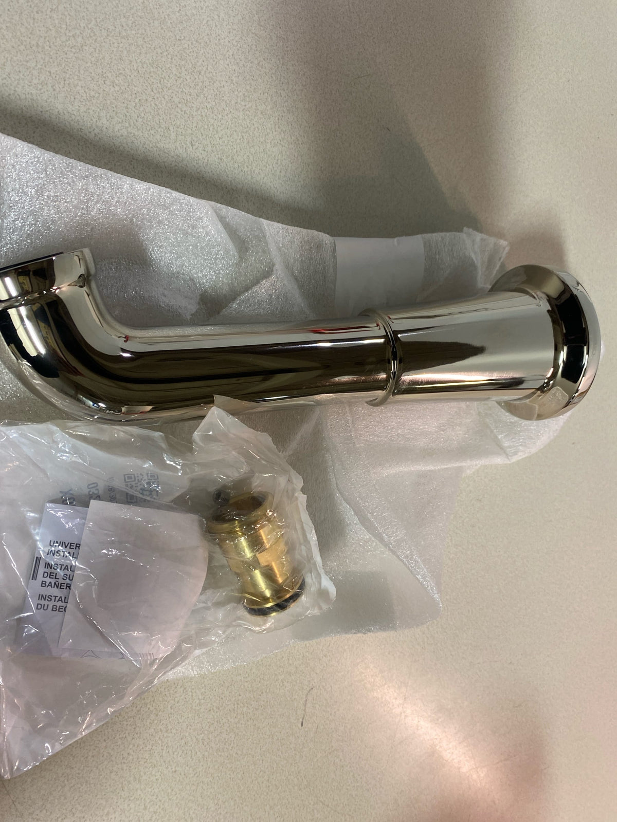 Delta RP100453PN Bowery 9-1/8" Non Diverter Wall Mounted Tub Spout - Brilliance Polished Nickel