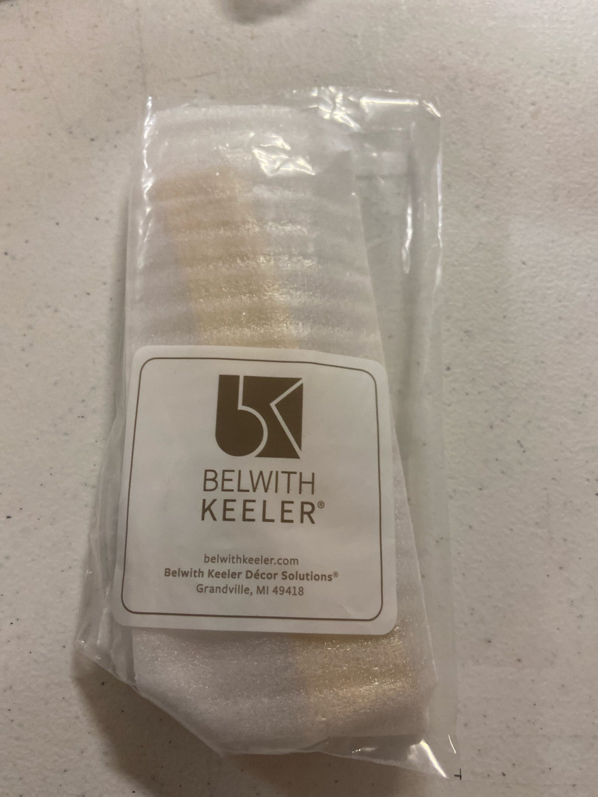 Belwith Keeler B075530-BGB Ingot 5-1/16" Center to Center (128 mm) Solid Rectangular Cabinet Handle / Drawer Pull with Finger Indent - Brushed Golden Brass