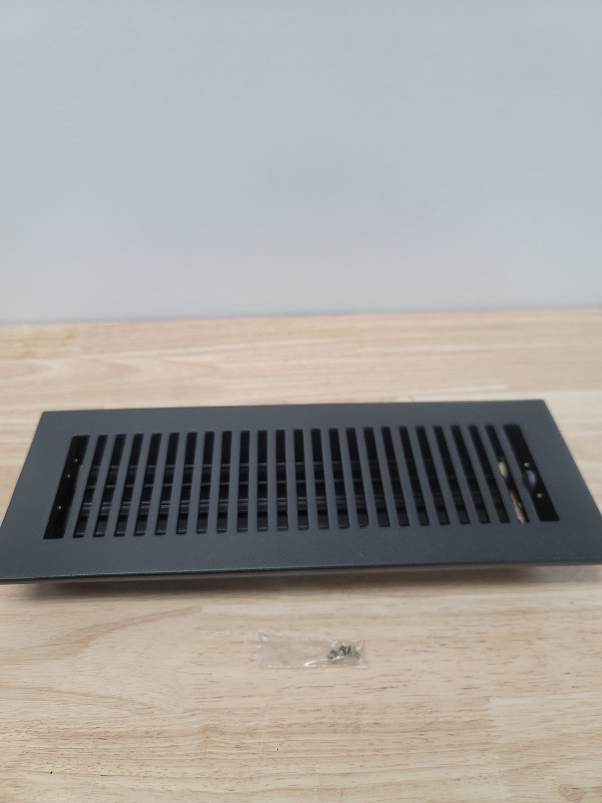 Signature Hardware 294733 Modern Cast Iron Floor Register - 4" x 14" - Black Powder Coat