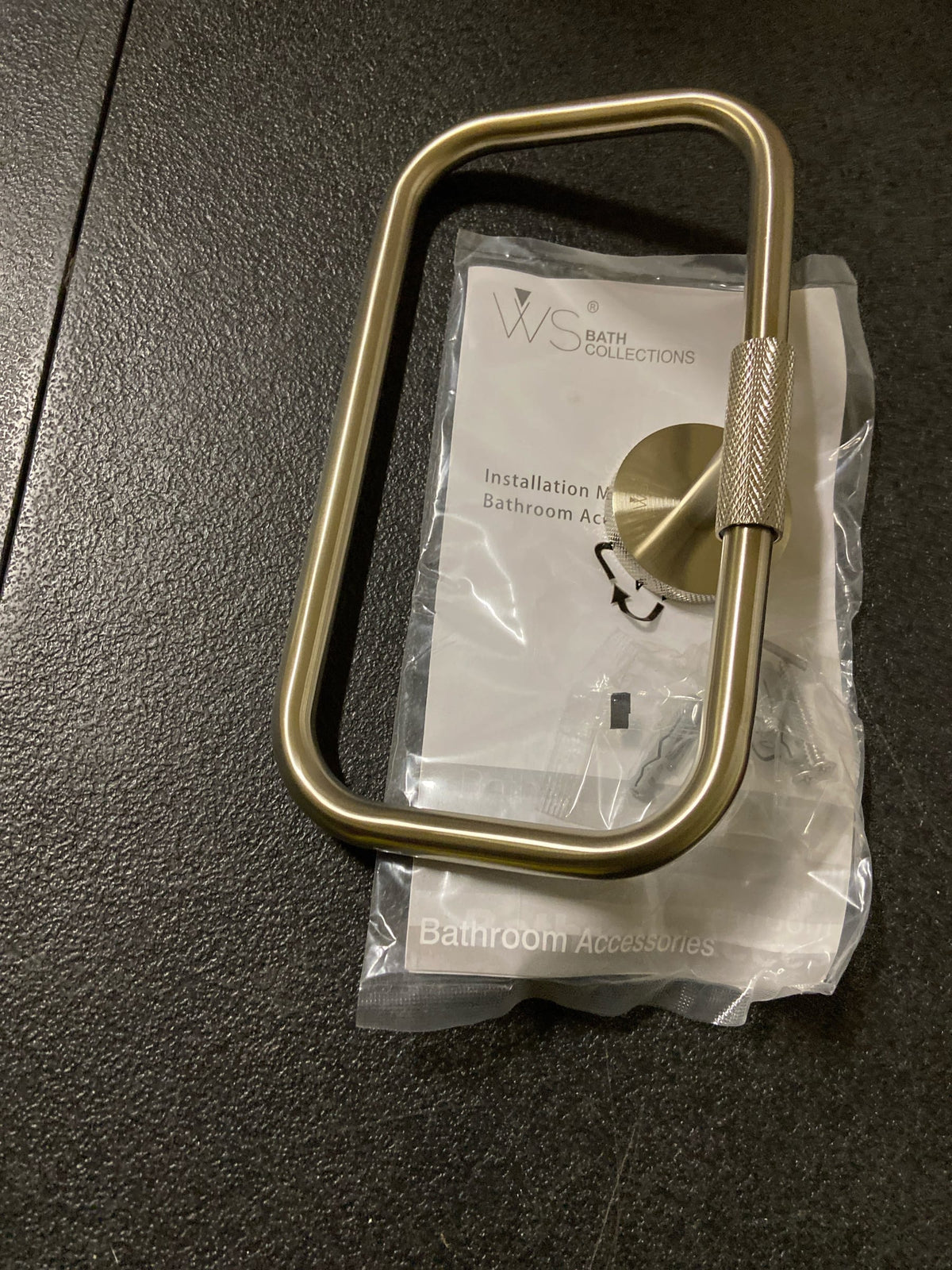 WS Bath Collections Klass WSBC 256809 NM Klass 8-5/8" Wall Mounted Towel Ring - Brushed Nickel