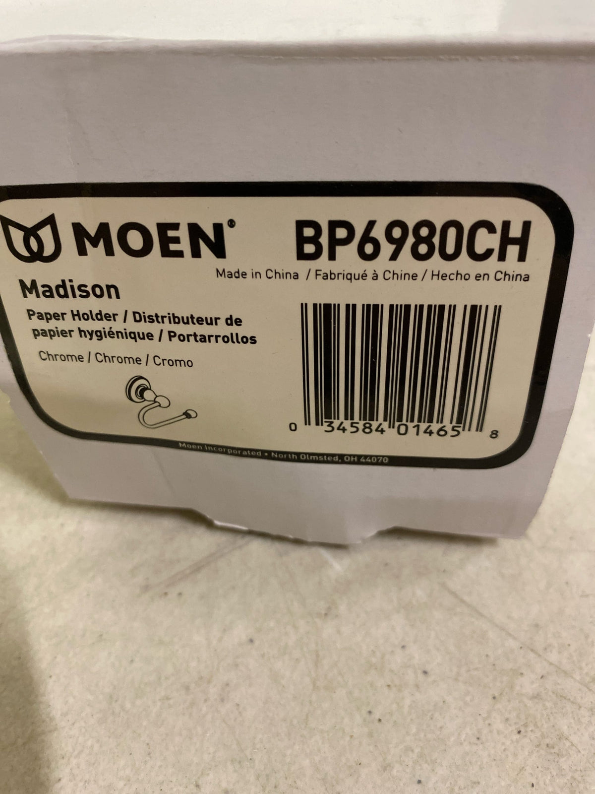 Moen BP6980CH Madison Single Post Toilet Paper Holder - Chrome