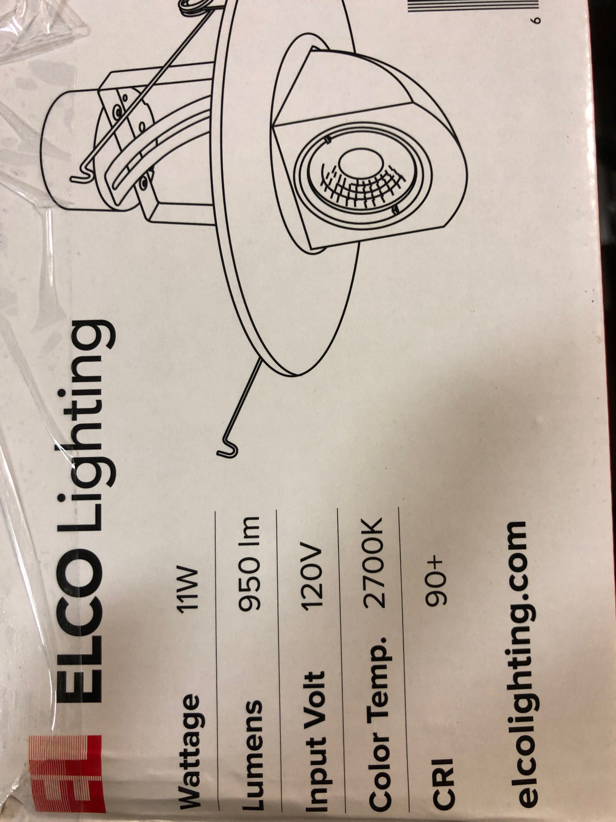 Elco EL69727W2 6" Integrated LED Adjustable Recessed Trim - 950 Lumens 2700 Kelvin - White