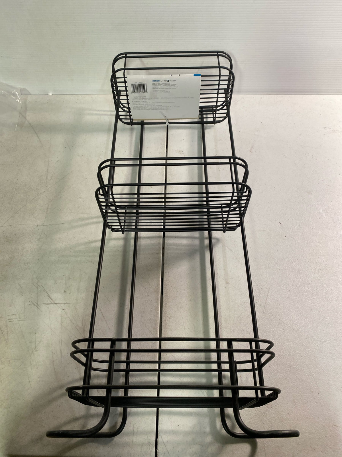 iDesign 3-Tier Bathroom Shelf, Matte Black