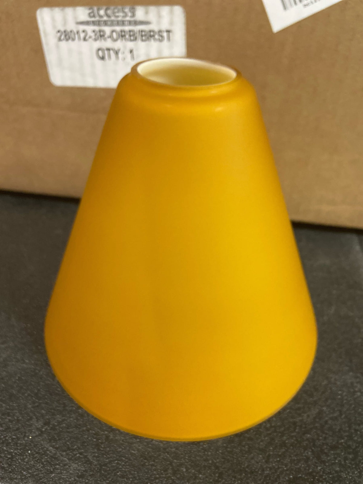 Access Lighting 28012-3R-ORB/BRST Champagne 1 Light LED Pendant - 5" Wide with Brown Slate Glass Shade - Oil Rubbed Bronze