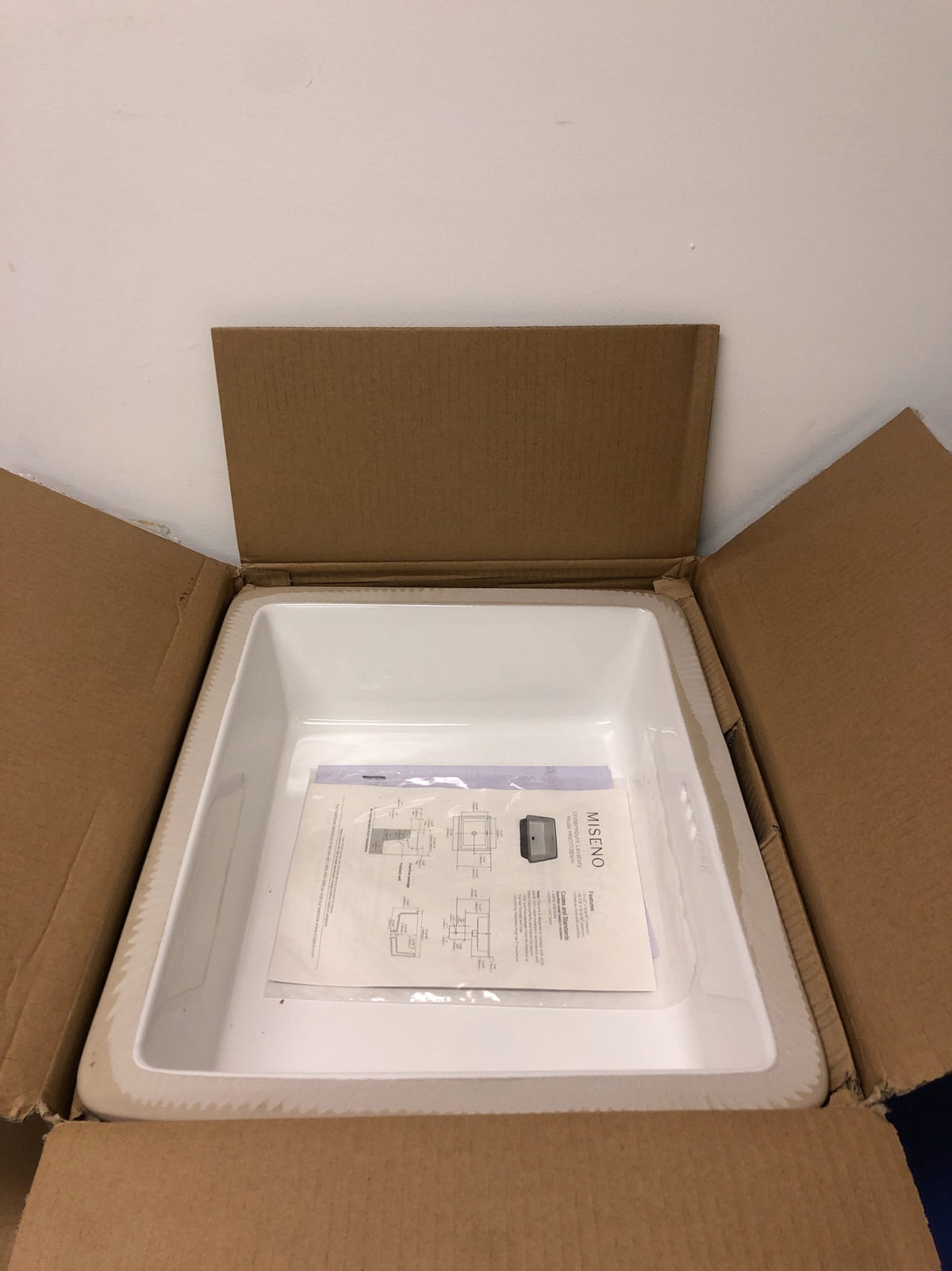 Miseno 19-7/8" Rectangular Undermount Bathroom Sink with Rear Overflow