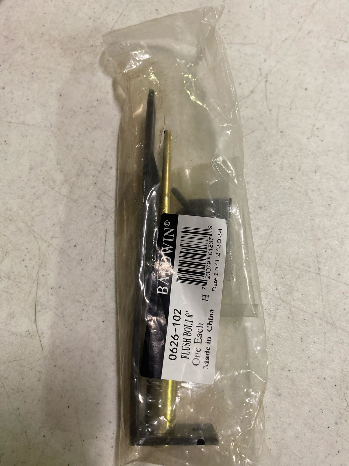 Baldwin Estate 0626.102 Solid Brass Residential Flush Bolt in Oil Rubbed Bronze, 6"