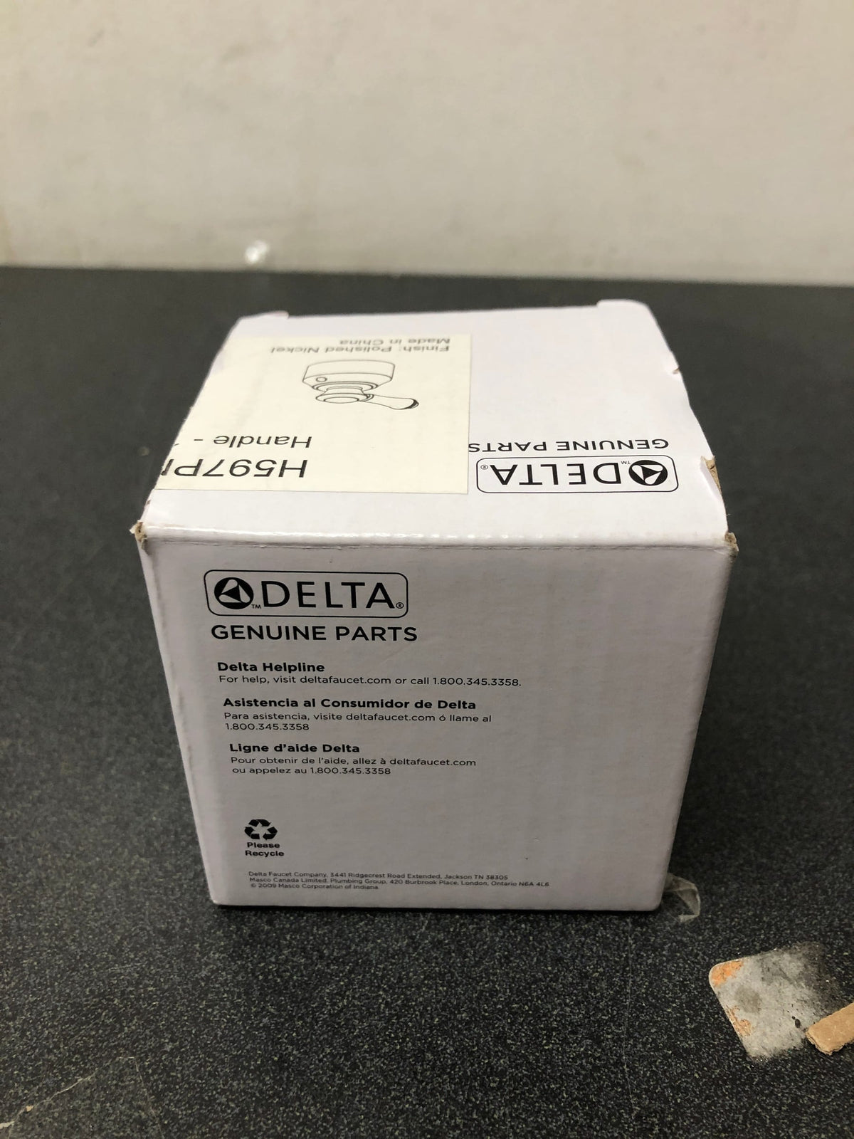 Delta H597PN Cassidy Single Lever Bath Diverter Handle Kit - Brilliance Polished Nickel