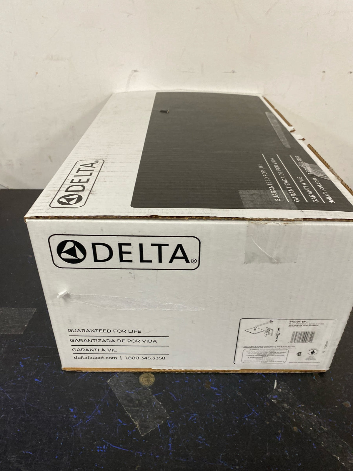 Delta 342701-SP Modern Square Non Shared Function Shower System Package with 1.75GPM Single Function Shower Head and Hand Shower - Includes Rough-In - SpotShield Brushed Nickel