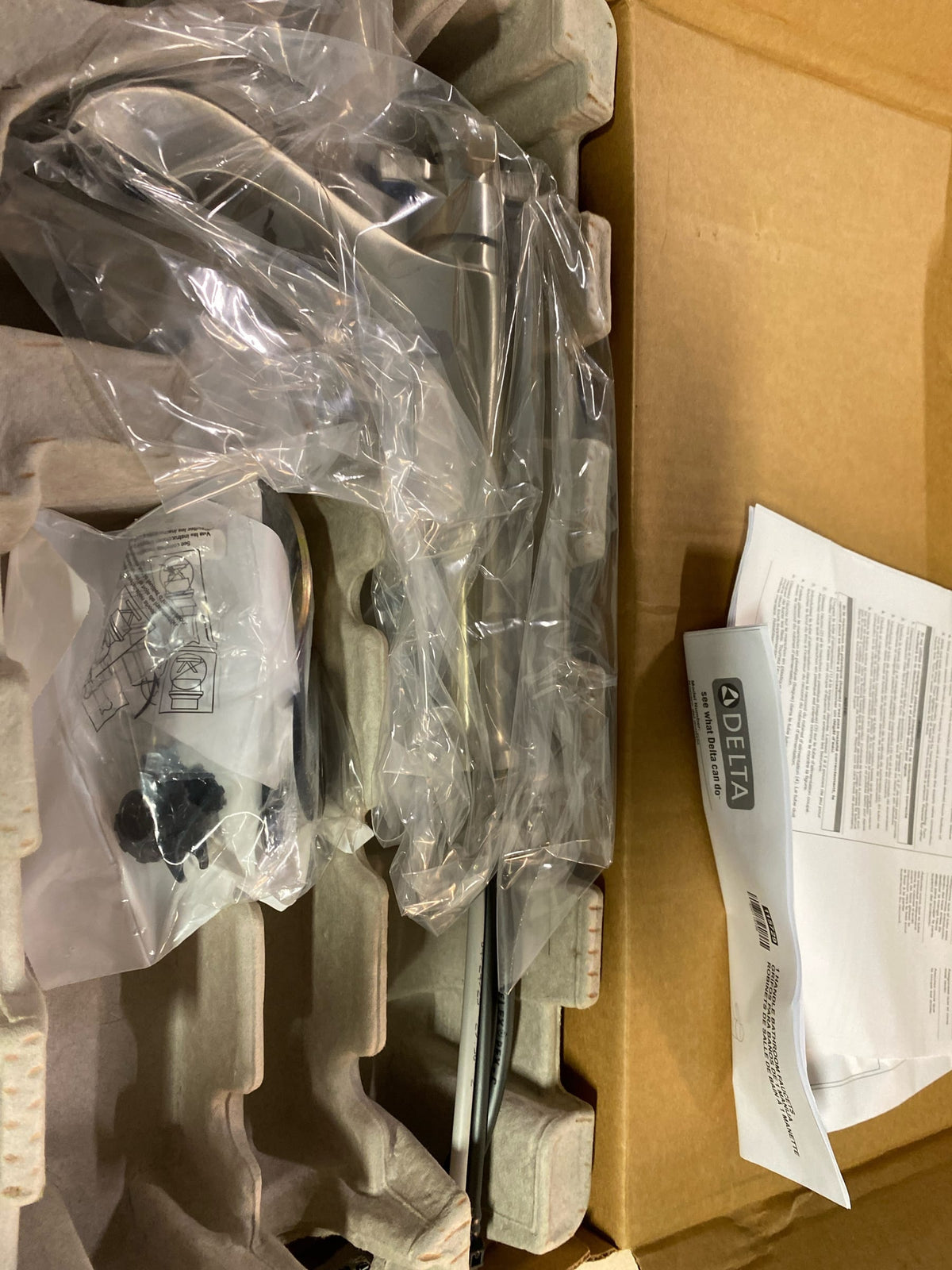 Delta 657-SS-DST Dorval 1.2 GPM Deck Mounted Vessel Single Hole Bathroom Faucet with Cross Handle - Less Drain Assembly - Brilliance Stainless