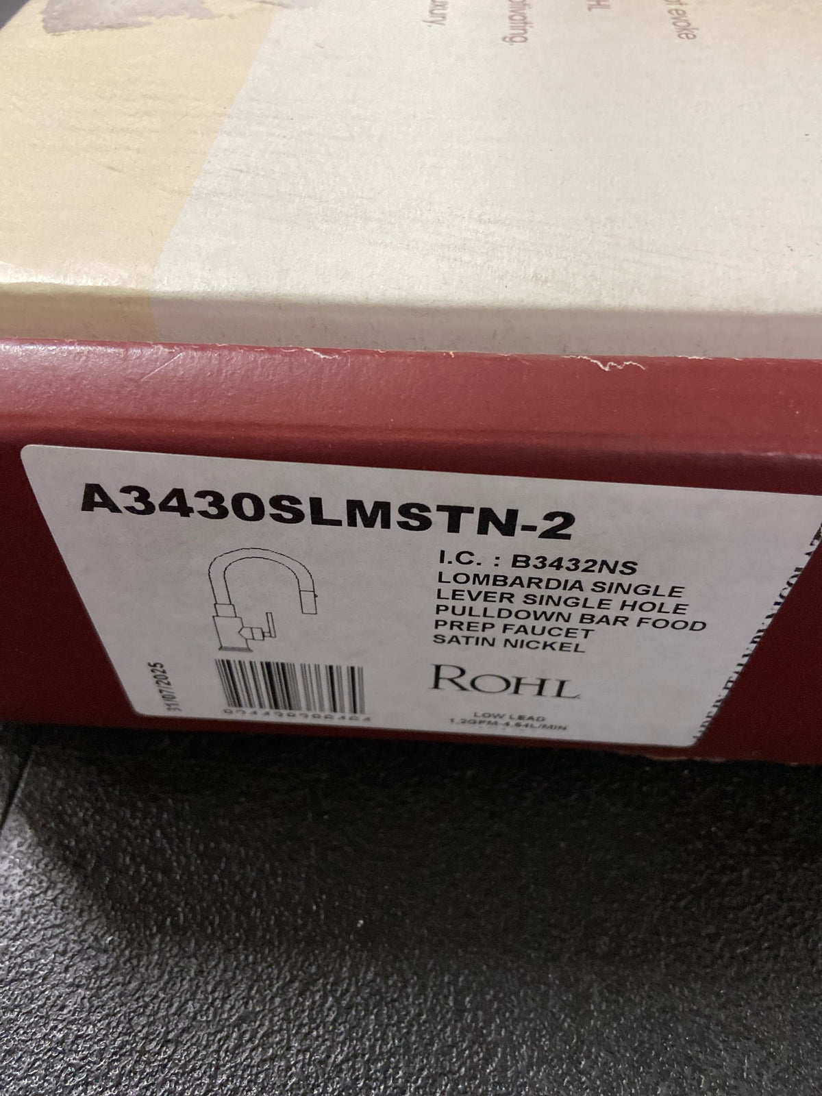 Rohl A3430SLMSTN-2 Lombardia 1.8 GPM Single Hole Pull Down Bar Faucet - Satin Nickel
