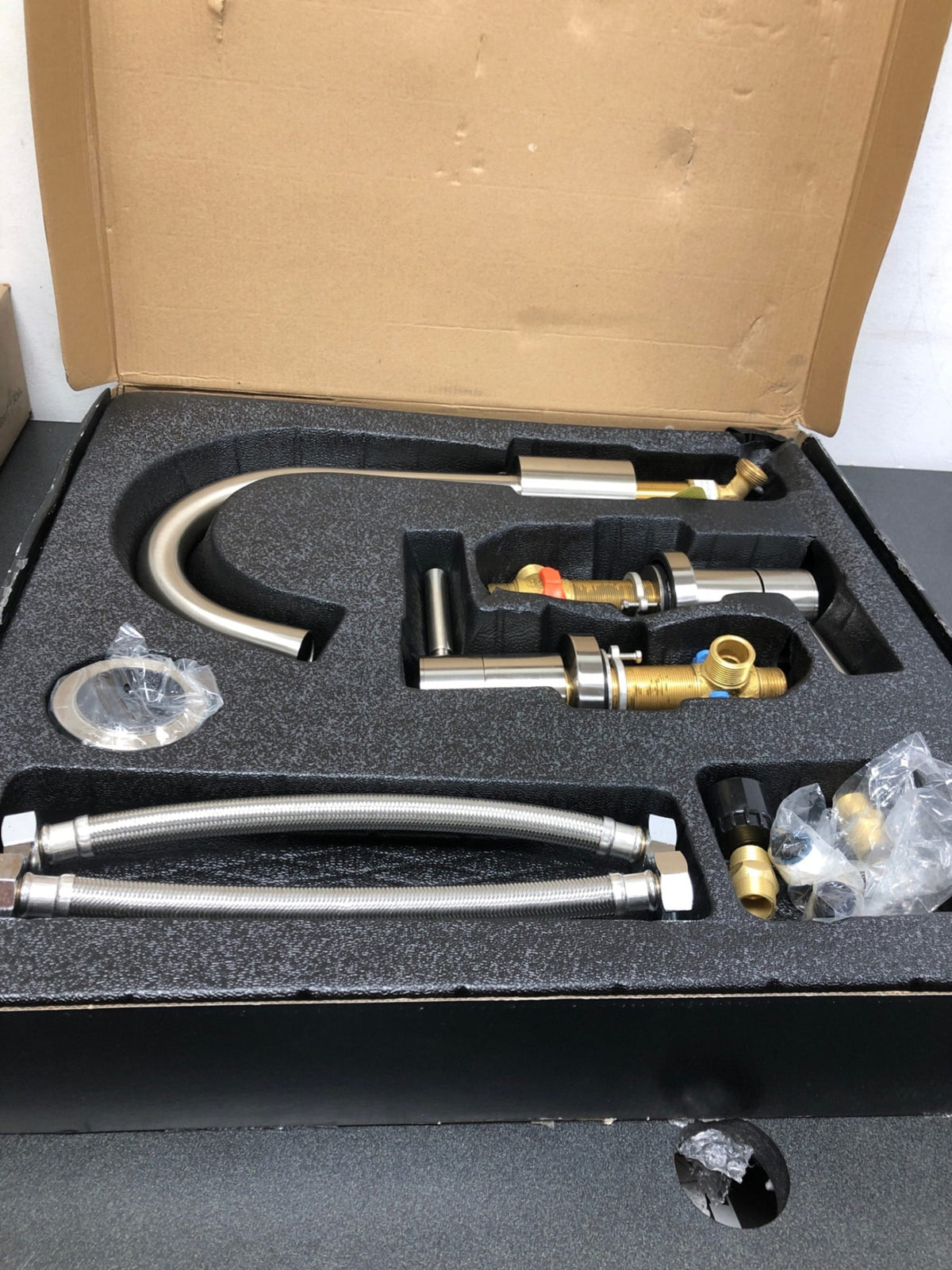 Signature Hardware 448500 Edenton Deck Mounted Roman Tub Filler Faucet - Valve Included - Brushed Nickel