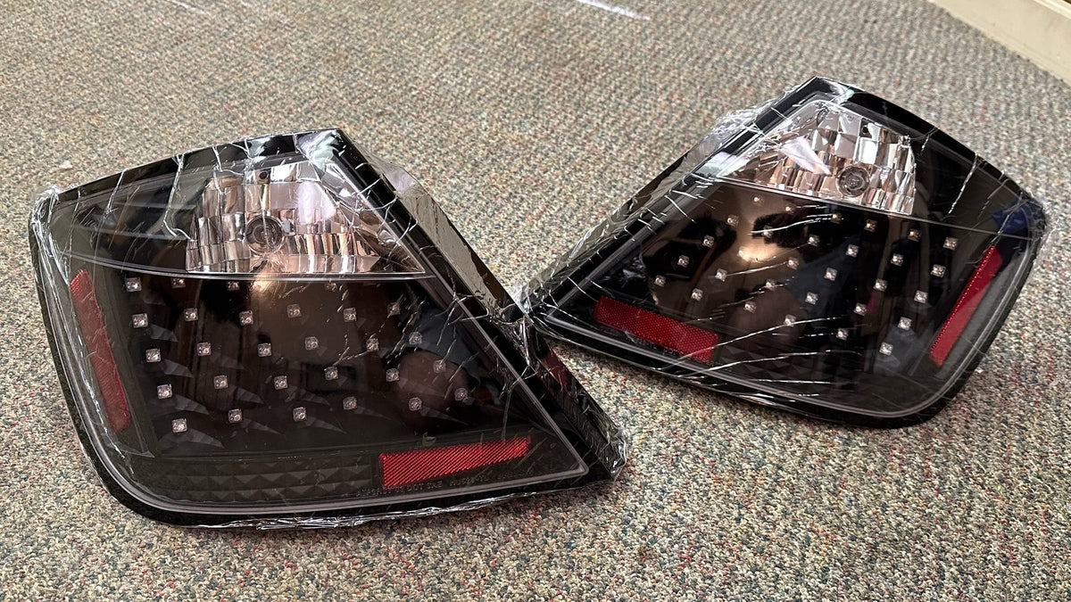 SPEC-D TUNING Black LED Tail Lights Compatible with 2004-2010 Scion tC, Left + Right Pair Assembly
