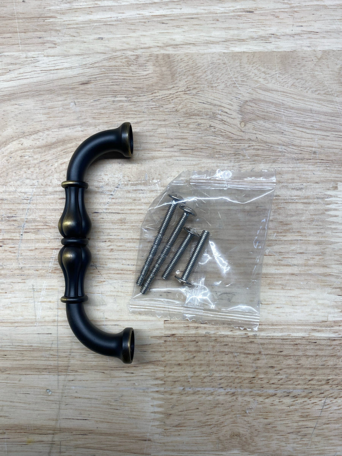 Jeffrey Alexander 818-96ABSB Bella 3-3/4" Center to Center Traditional French Inspired Cabinet Handle / Drawer Pull - FINAL SALE - Clearance - Antique Brushed Satin Brass