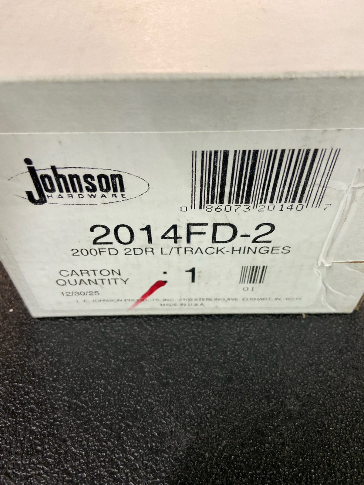 Johnson Hardware JH2014FD2 2-Panel Hardware Set for 200FD Series Folding Doors - Aluminum
