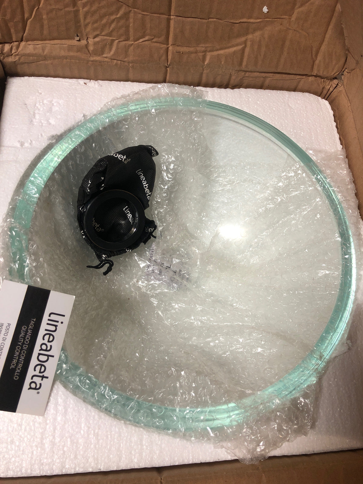 Linea Acquaio Bathroom Sink Sink Finish: Clear, Faucet Mount: Single Hole