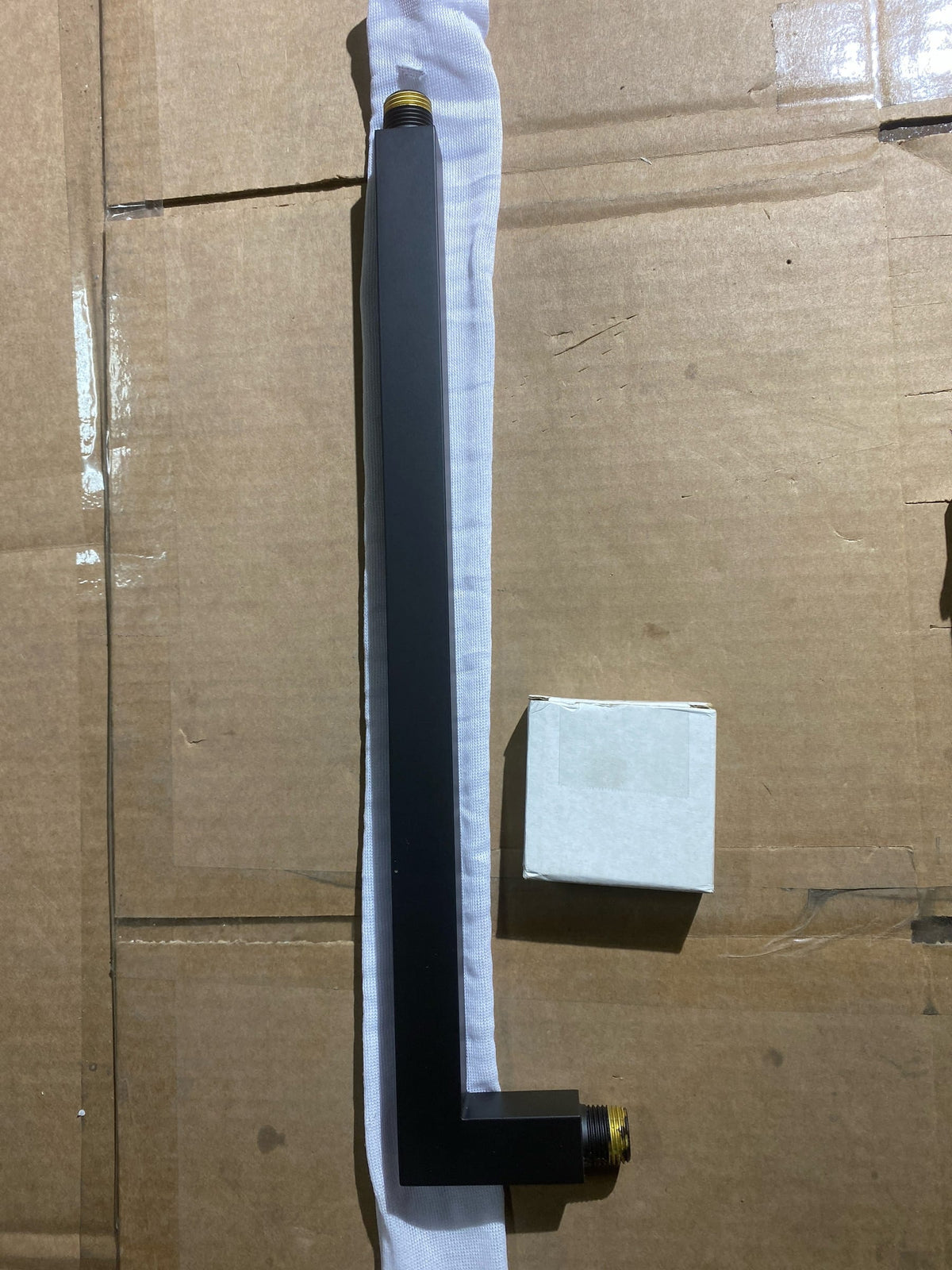 ThermaSol 15-1004-MB Square 16" Reach Wall Mounted Shower Arm - Matte Black