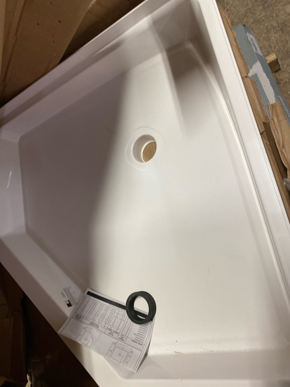 PROFLO PFSB3636NEO Morenci 36" x 36" Neo-Angle Shower Base with Triple Threshold and Rear Drain - White